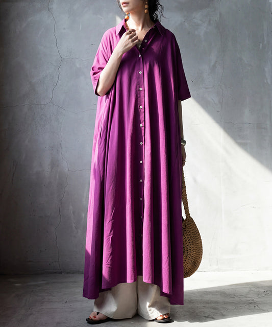 Linen Blend Shirt Dress Ladies
