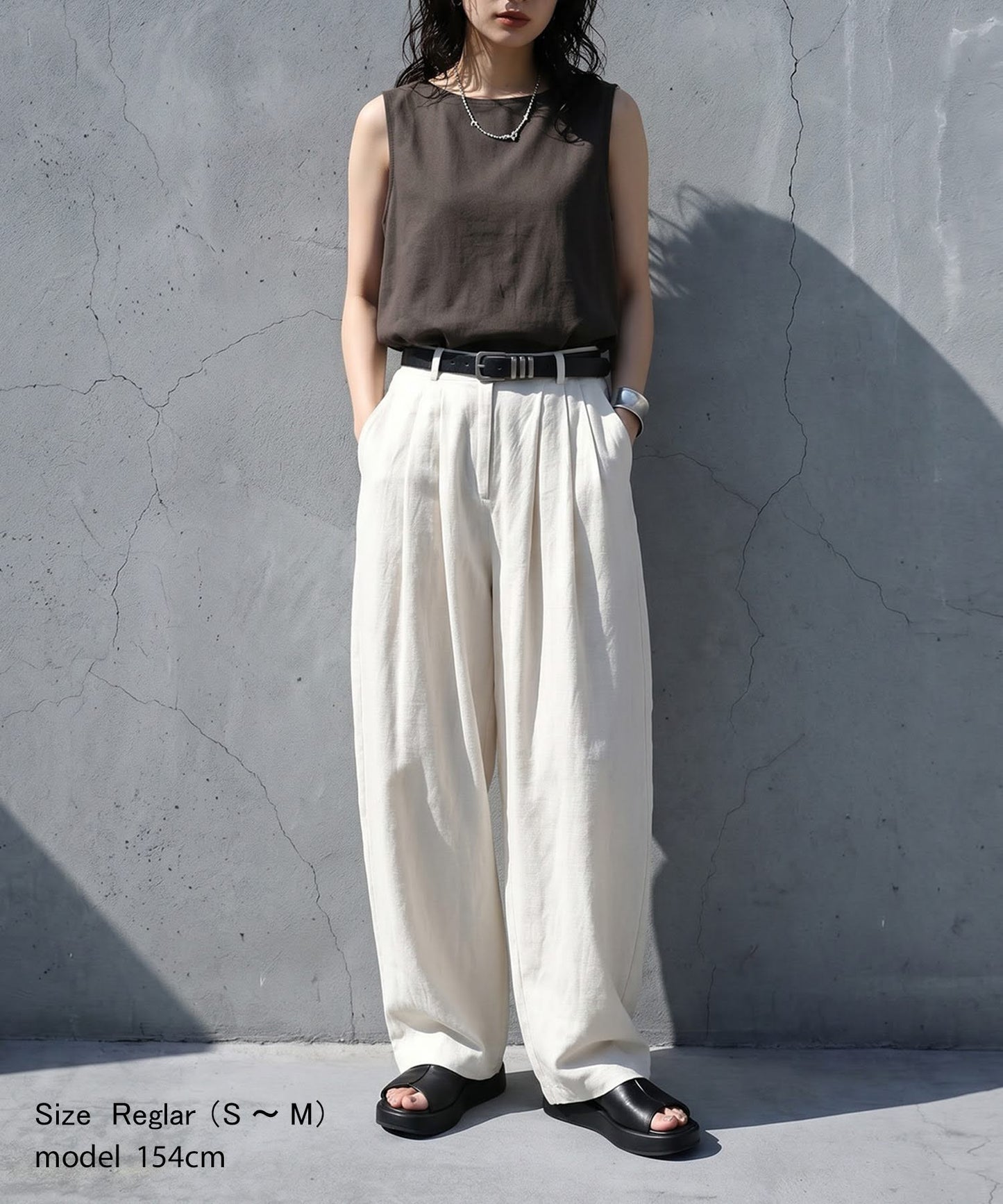Linen Blend Tank Top Ladies