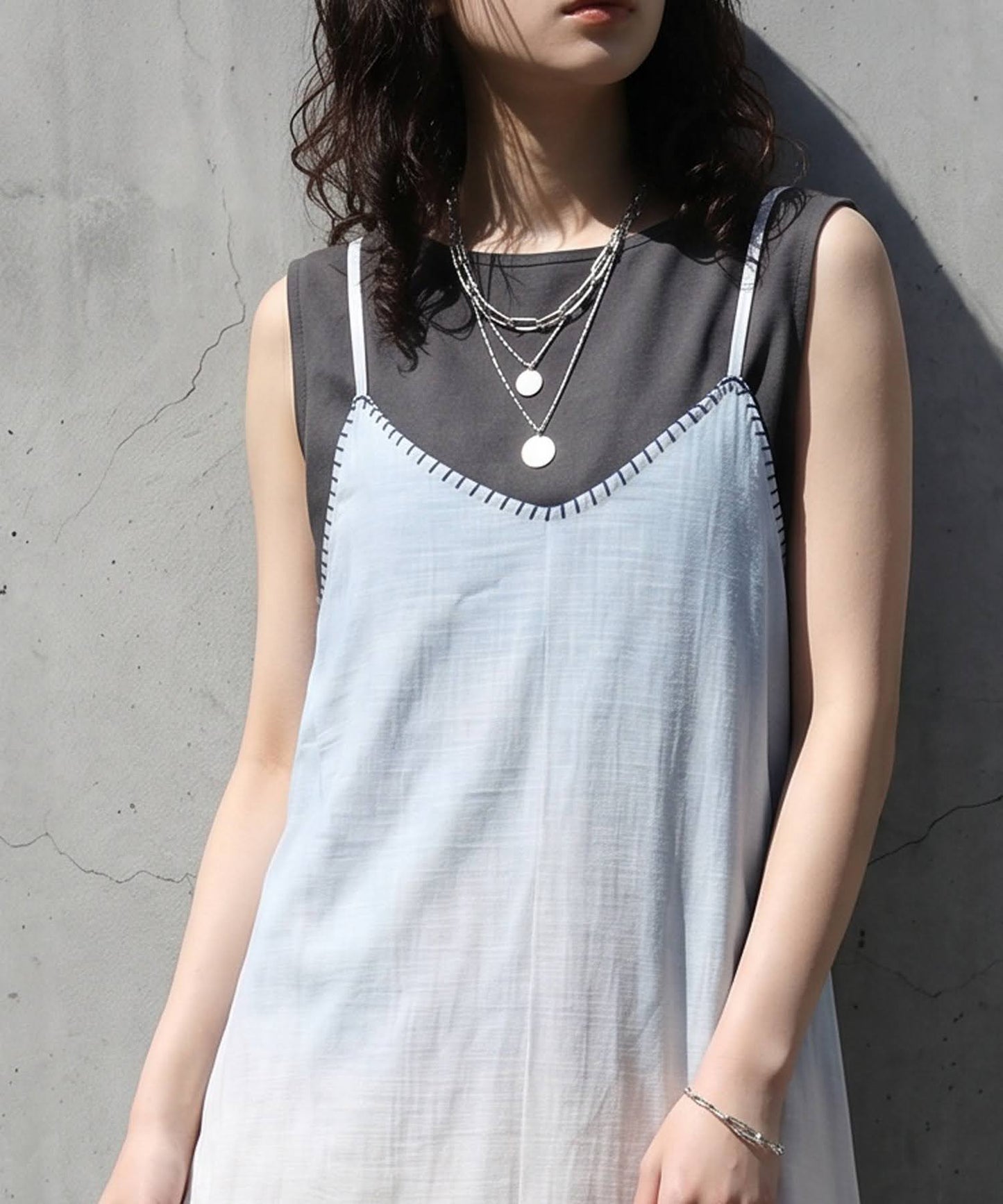 Linen Blend Tank Top Ladies