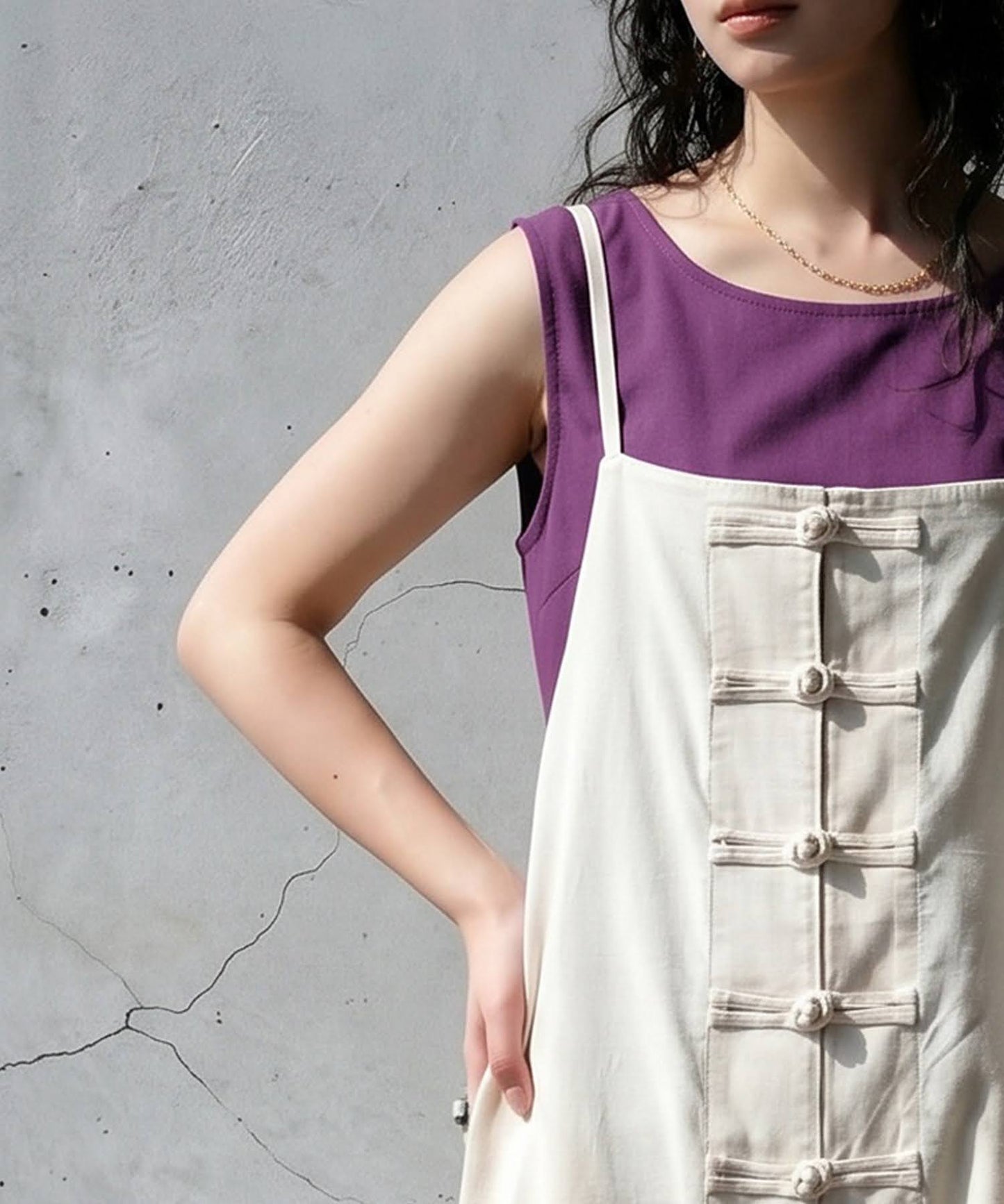 Linen Blend Tank Top Ladies