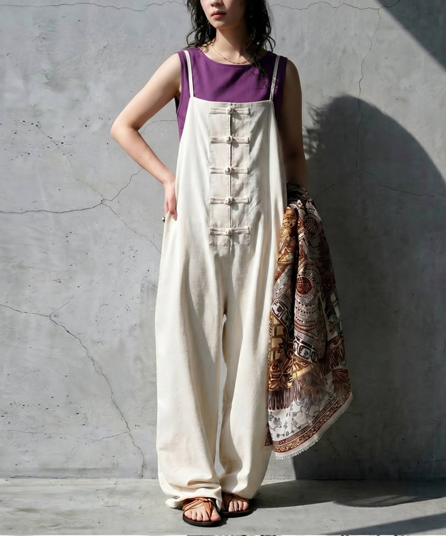 Linen Blend Tank Top Ladies