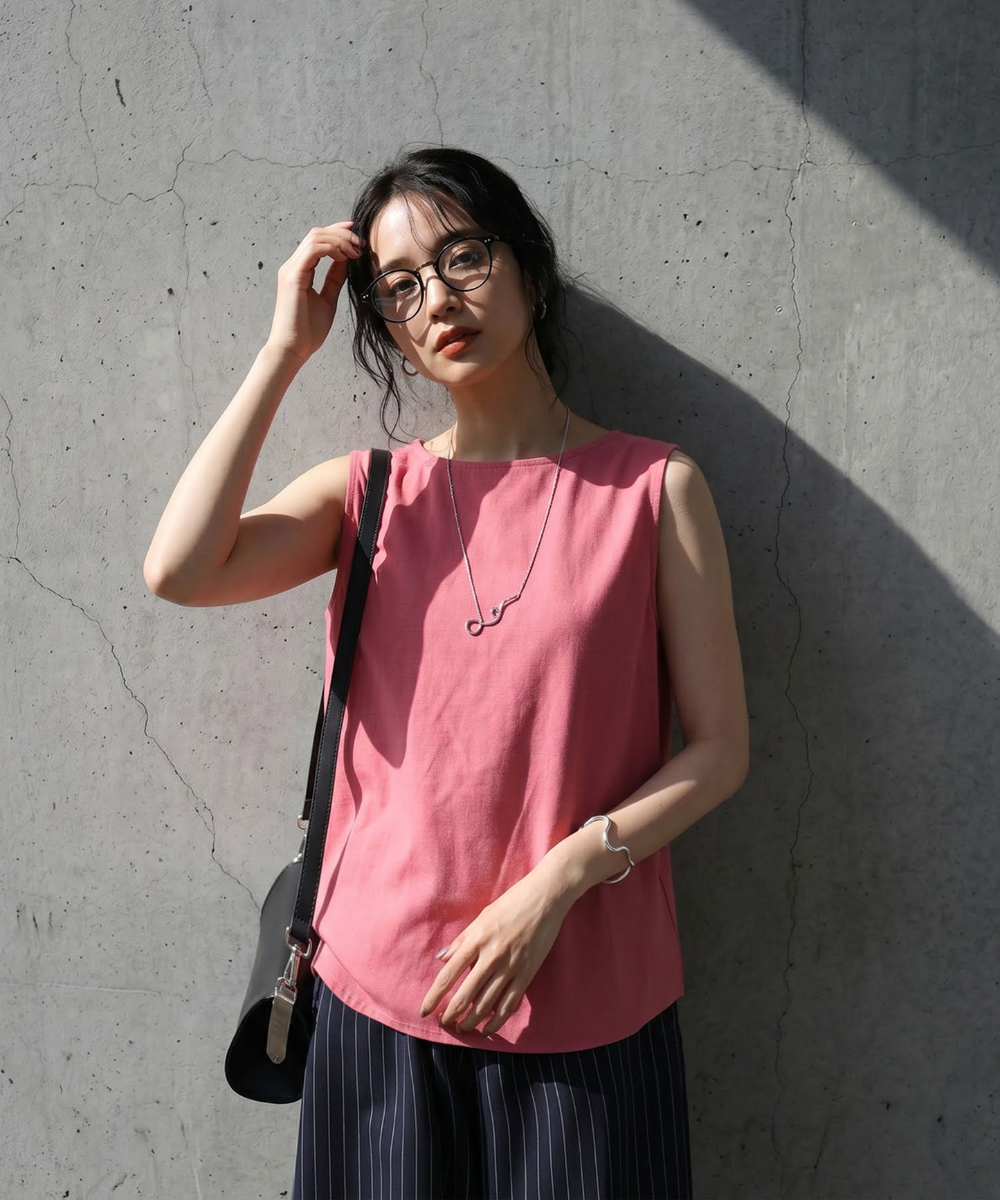 Linen Blend Tank Top Ladies