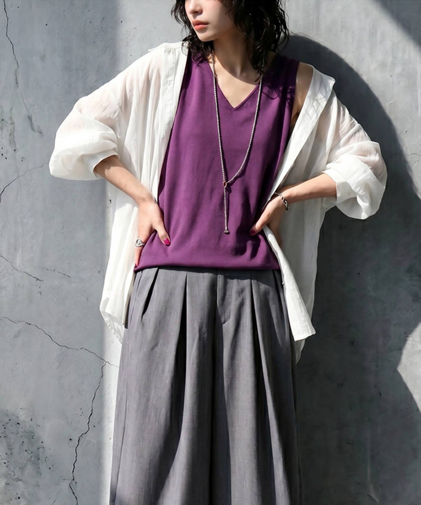 Linen Blend Tank Top Ladies