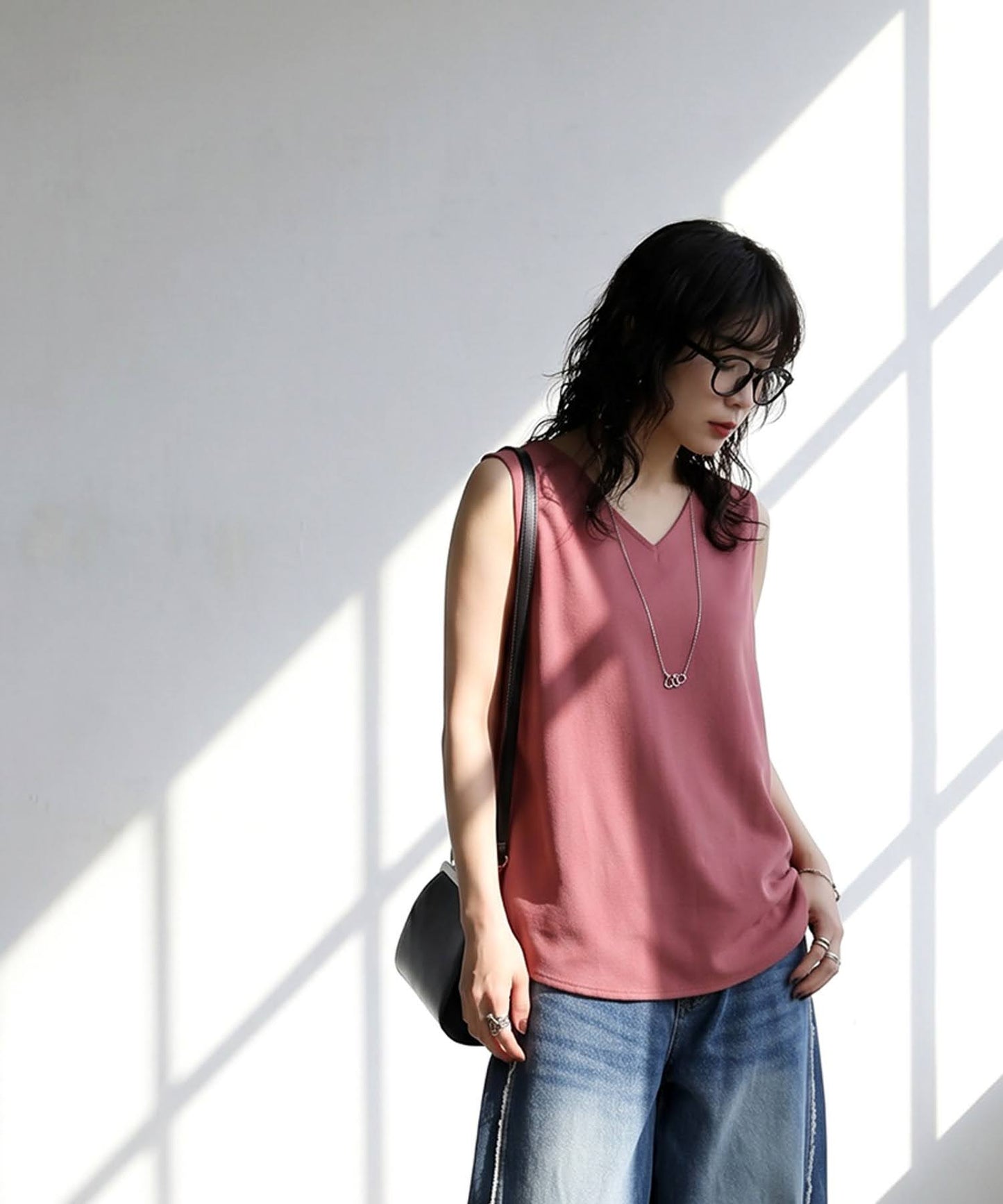 Linen Blend Tank Top Ladies