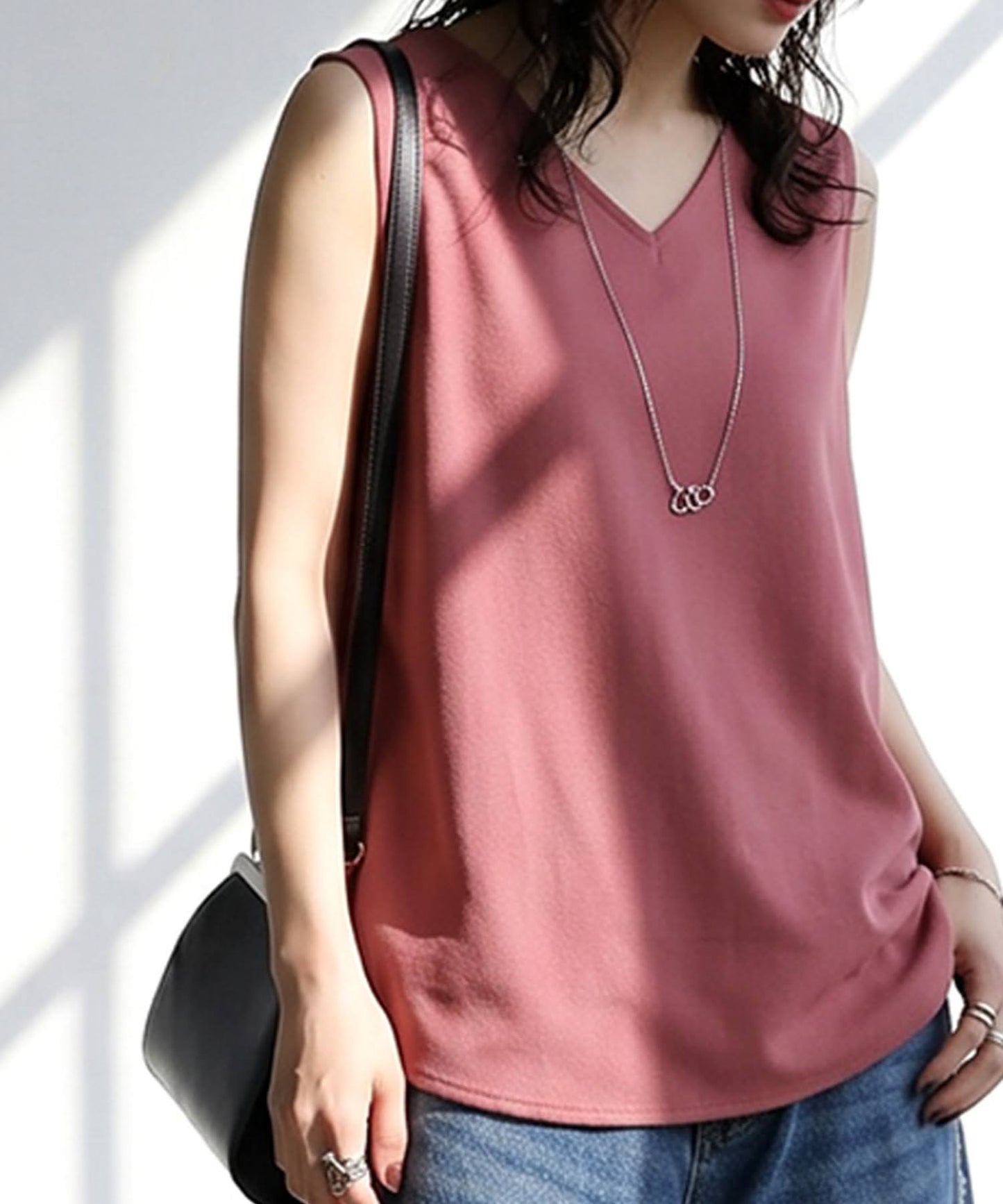 Linen Blend Tank Top Ladies