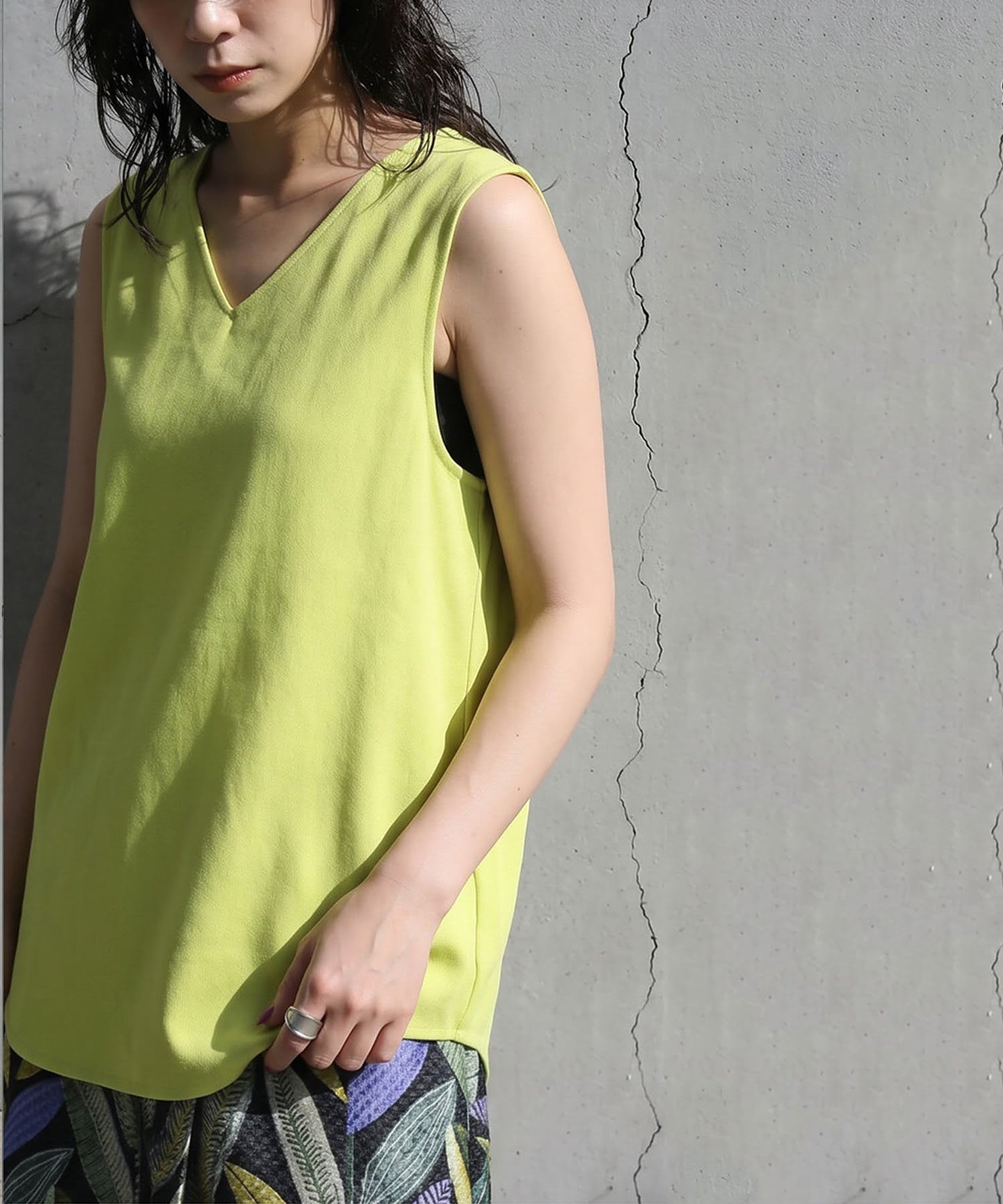 Linen Blend Tank Top Ladies