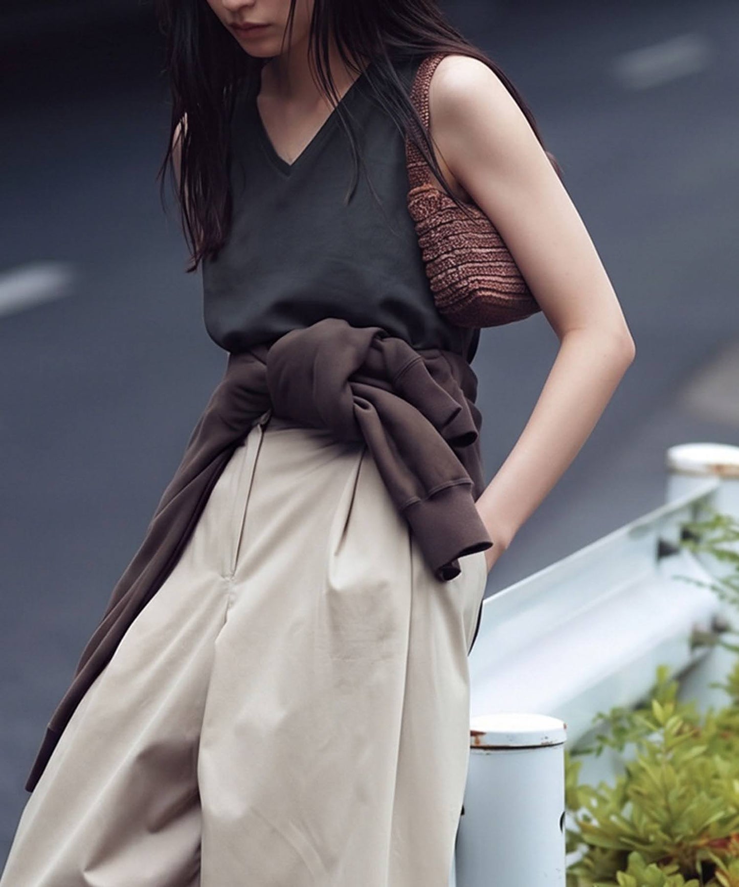 Linen Blend Tank Top Ladies