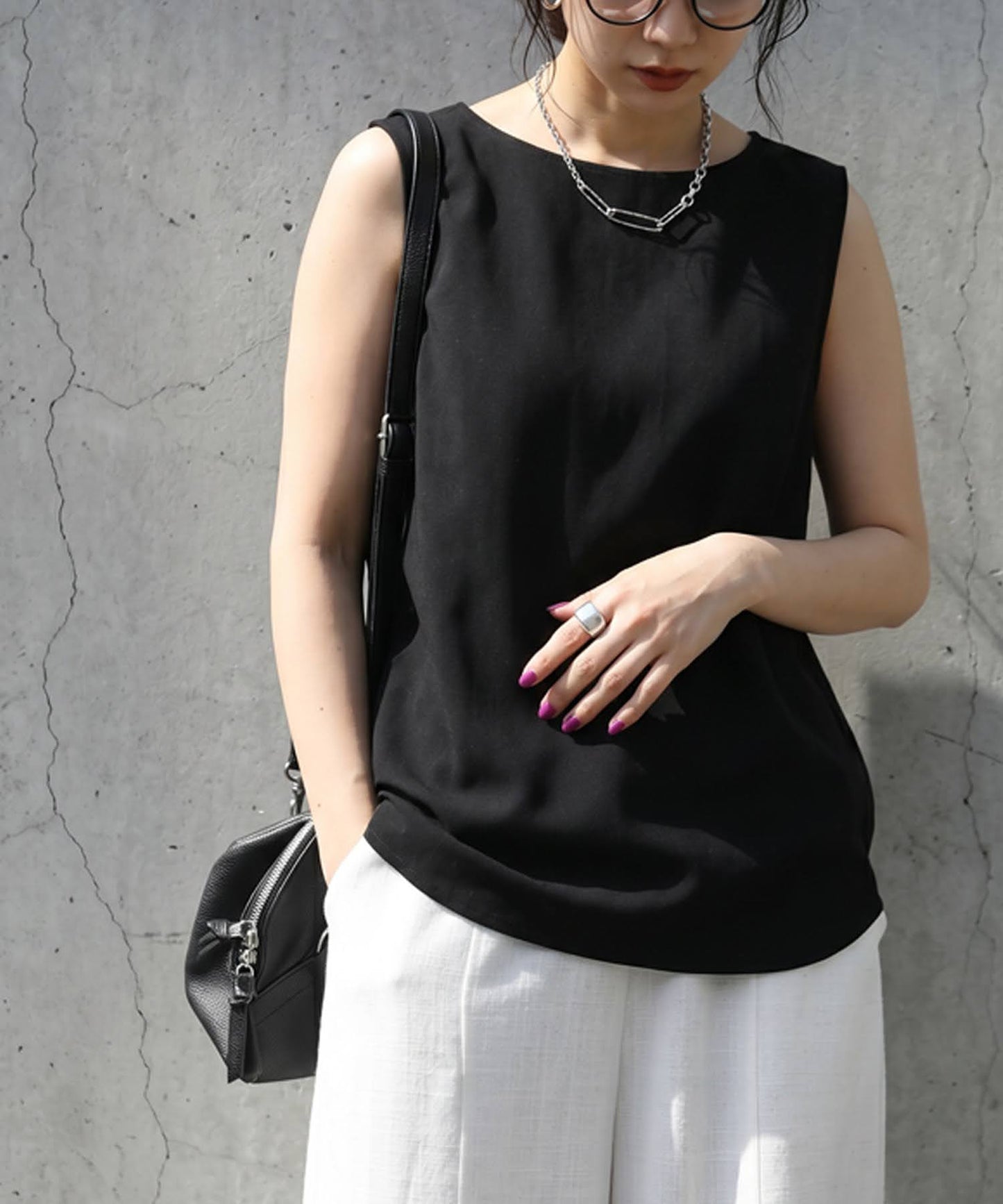 Linen Blend Tank Top Ladies