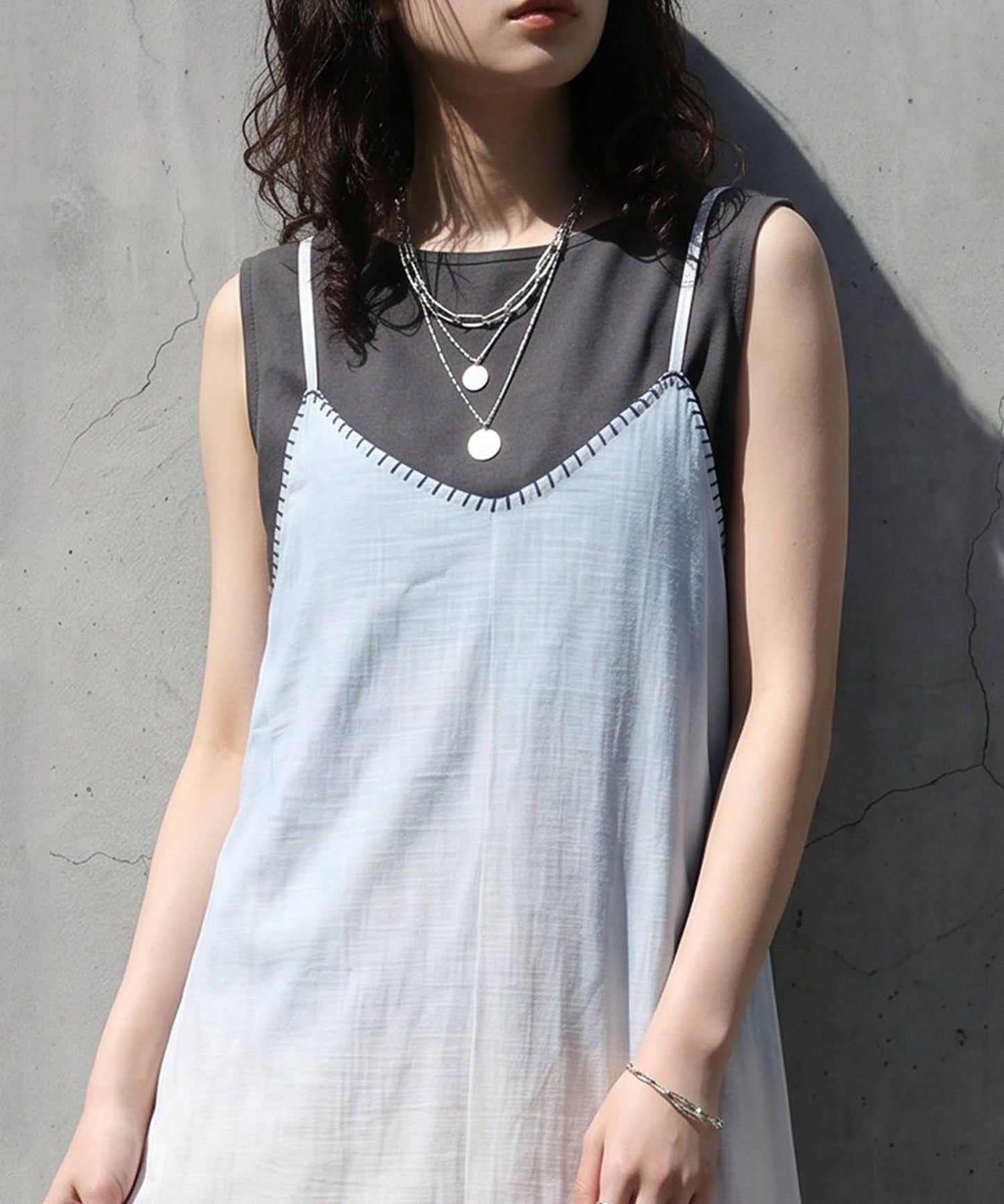 Linen Blend Tank Top Ladies