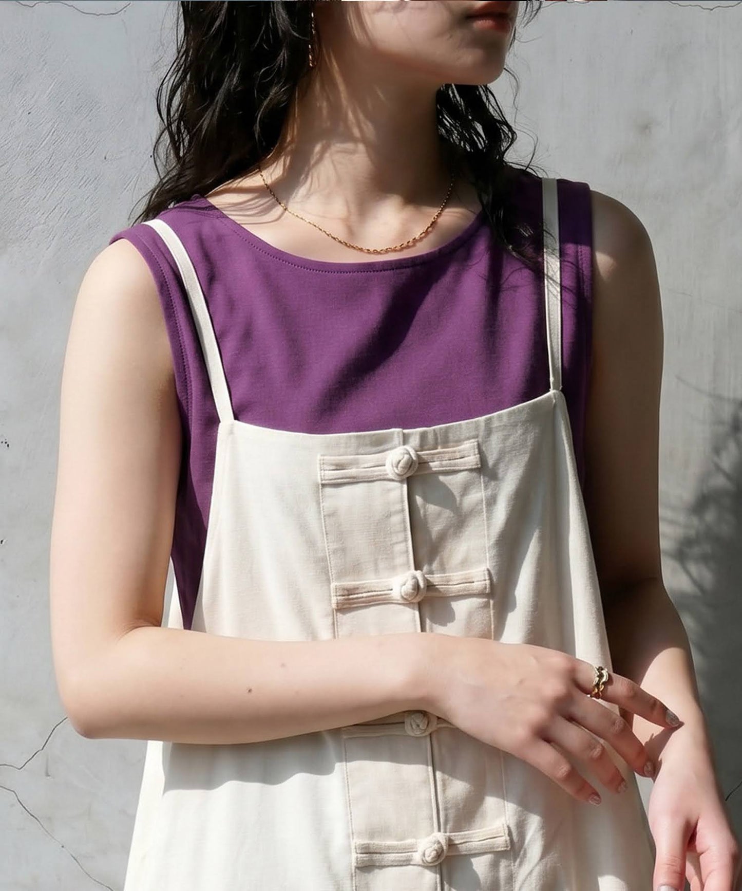 Linen Blend Tank Top Ladies