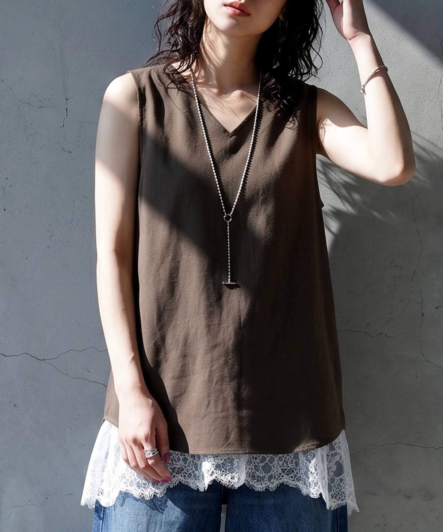 Linen Blend Tank Top Ladies