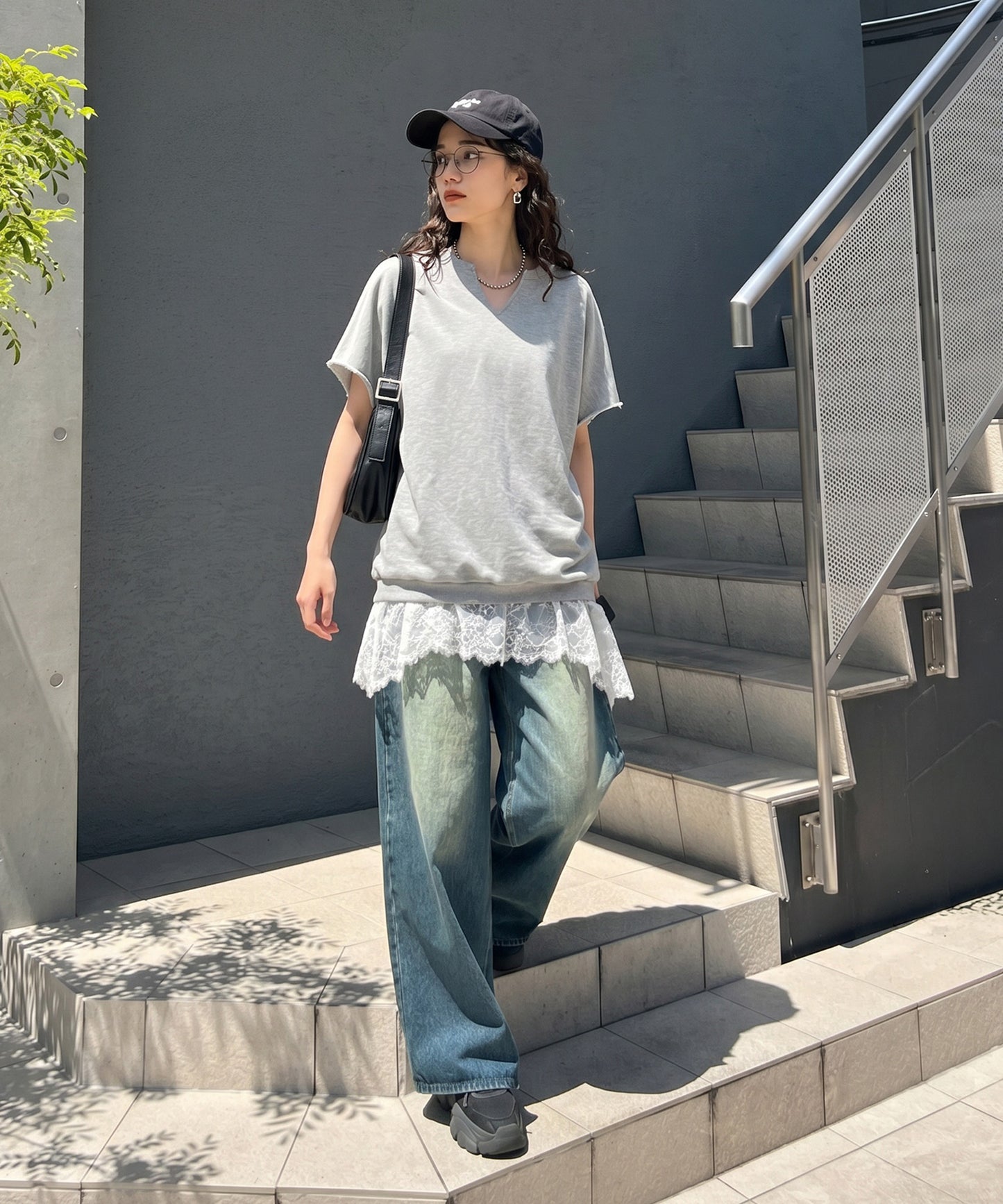 Cool-Touch, Lace-Hem Layered Tank Top Ladies
