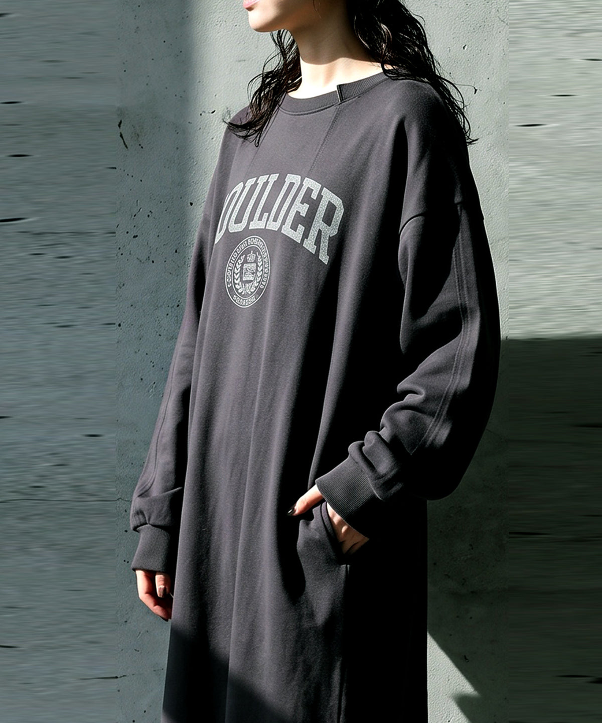 College Logo Sweatshirt Dress Ladies