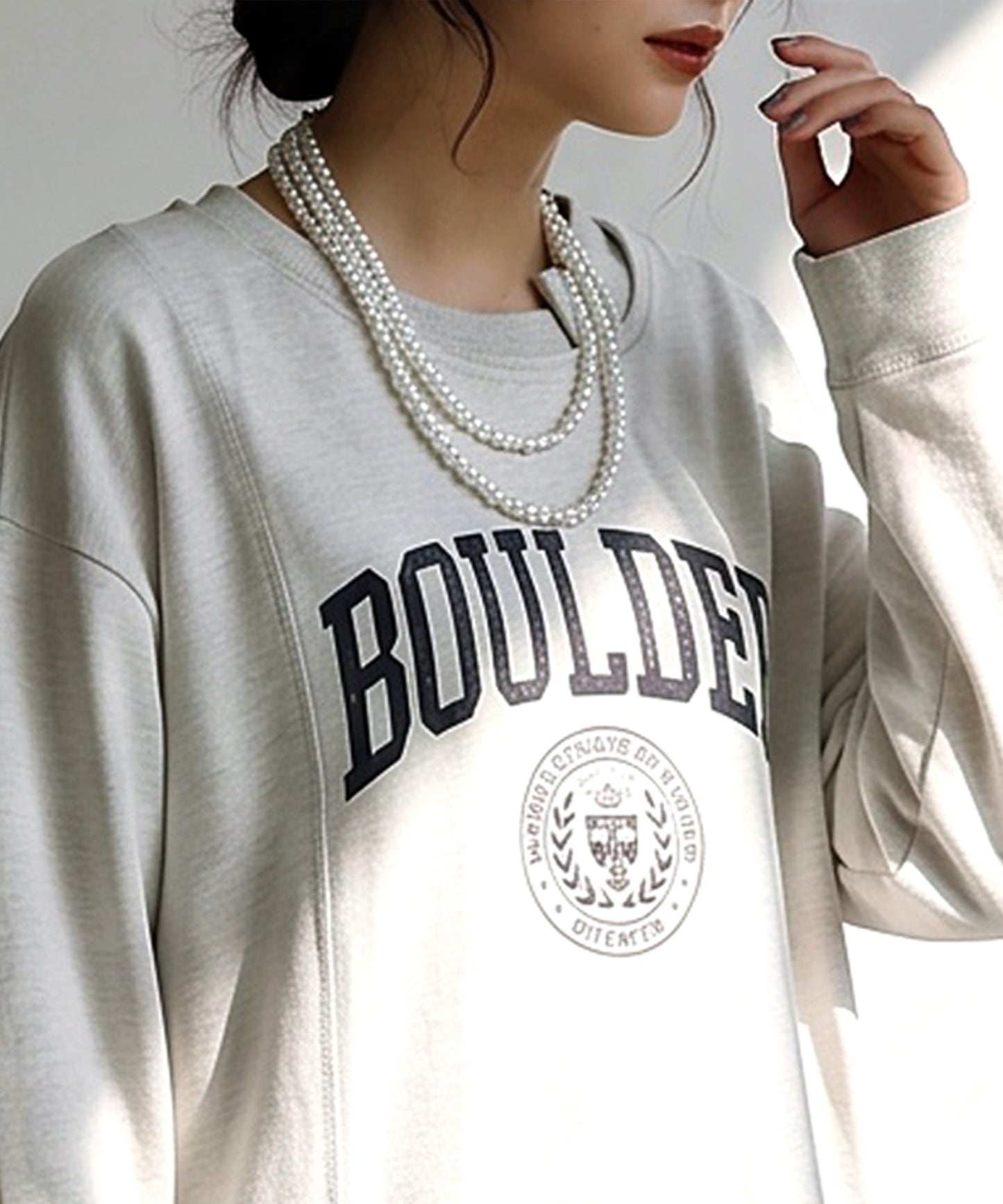 College Logo Sweatshirt Dress Ladies