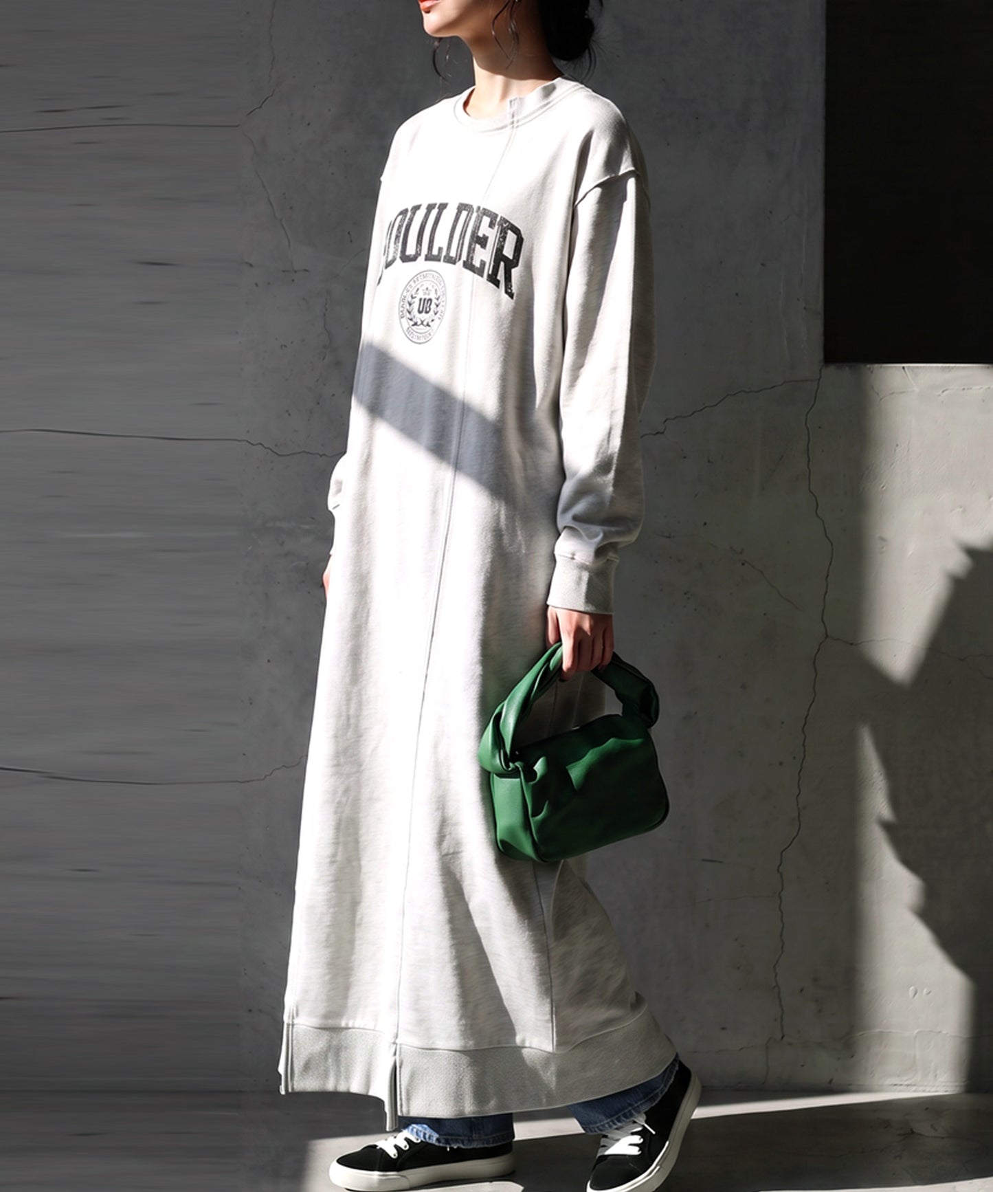 College Logo Sweatshirt Dress Ladies