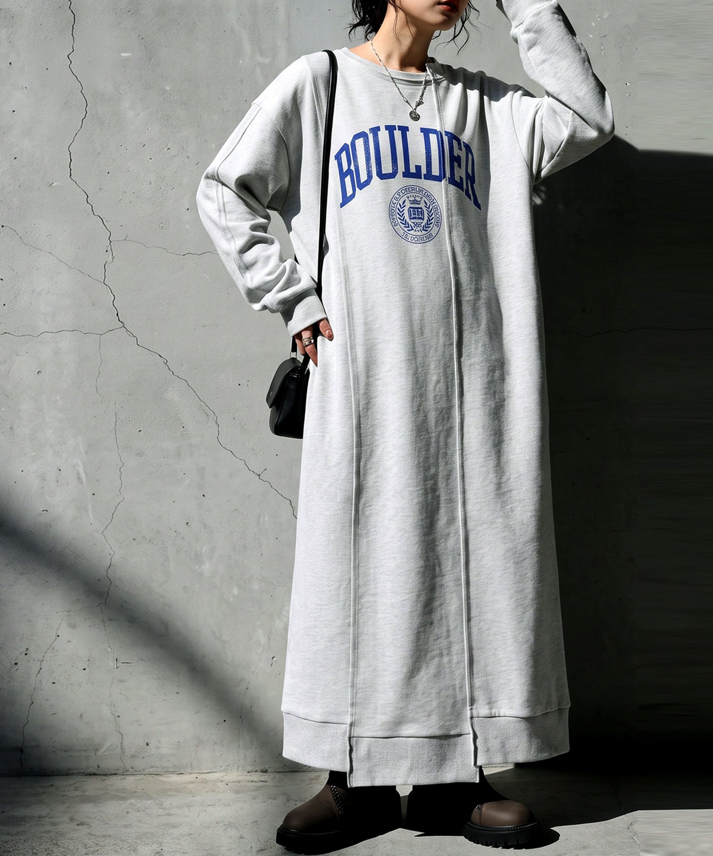 College Logo Sweatshirt Dress Ladies