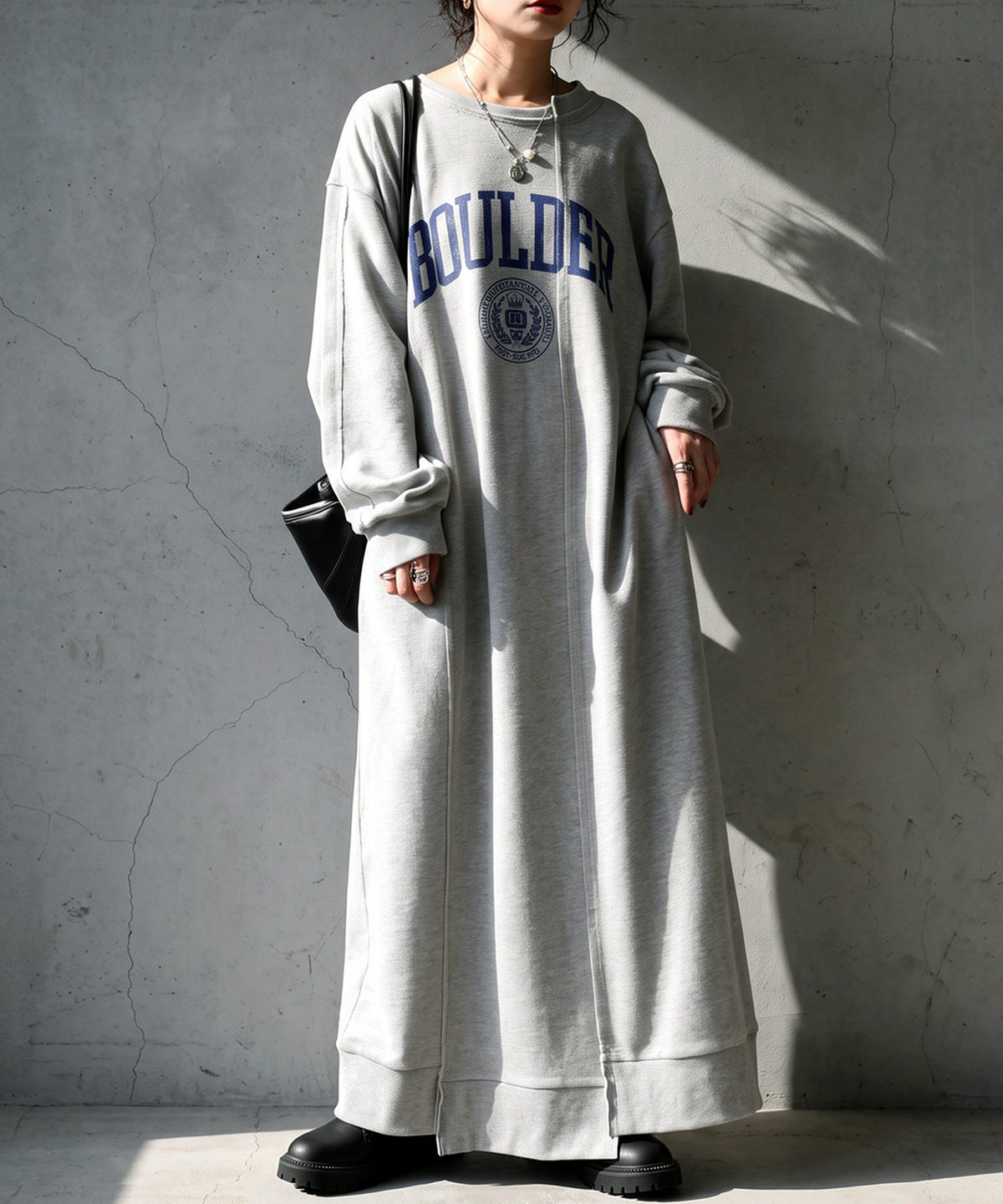 College Logo Sweatshirt Dress Ladies