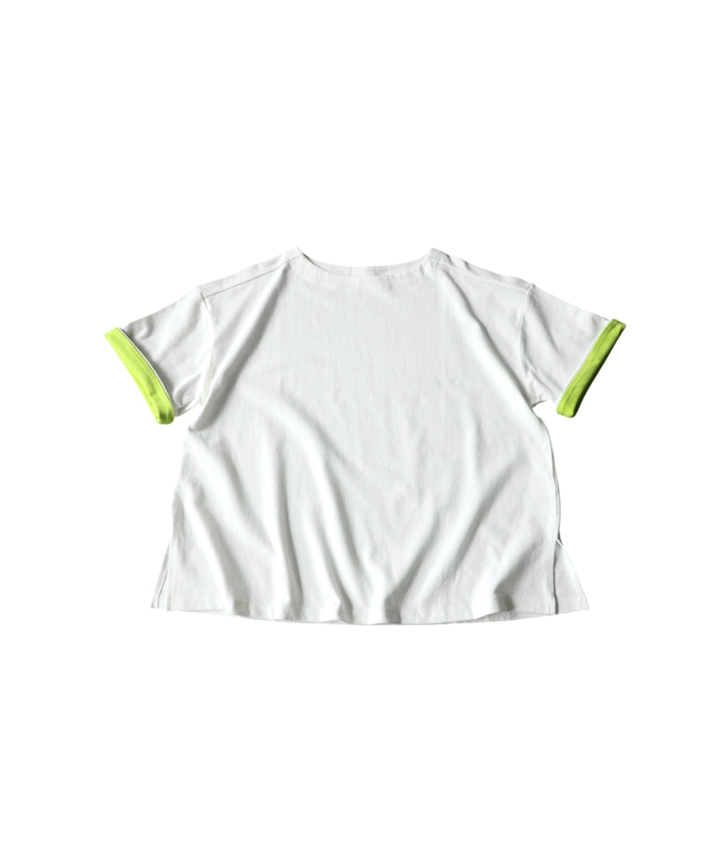 Powder Touch 100% Cotton Boat Neck Color Block T-Shirt Ladies