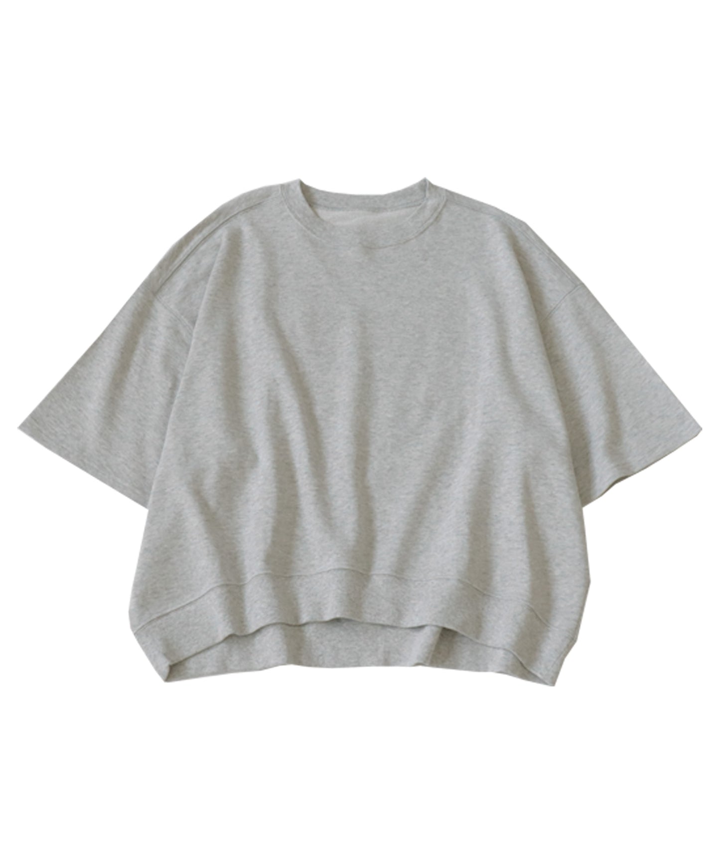 Short-sleeved Plullover Ladies sweatshirt pile fabric