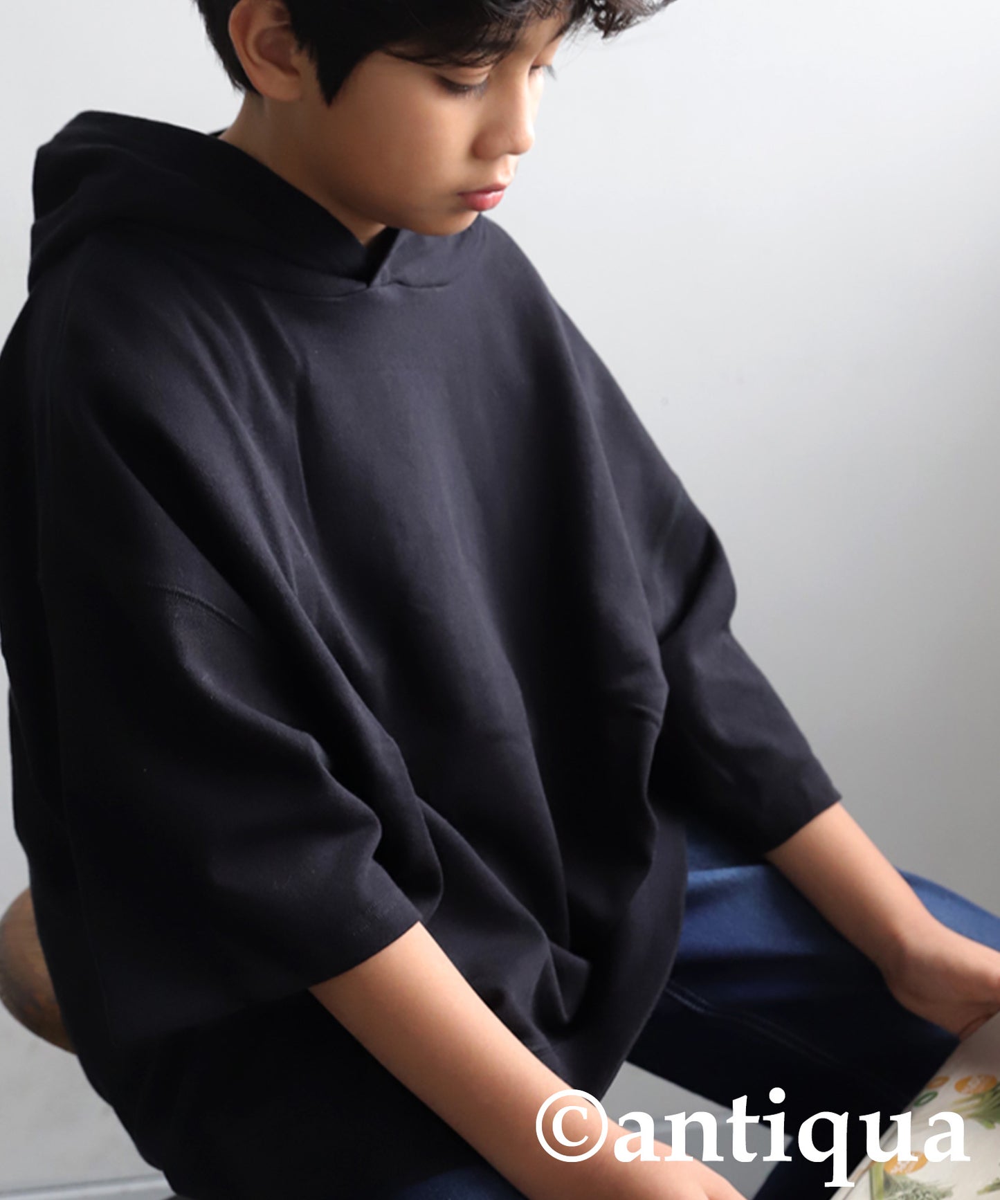 Junior 100% Cotton Fleece Short Hoodie