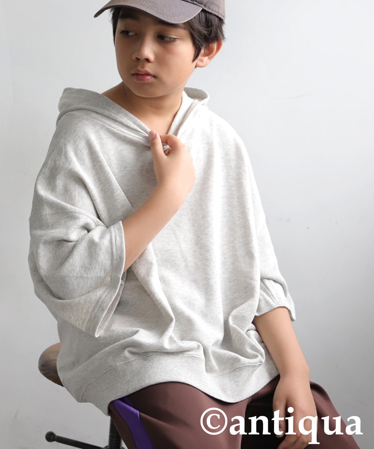 Junior 100% Cotton Fleece Short Hoodie