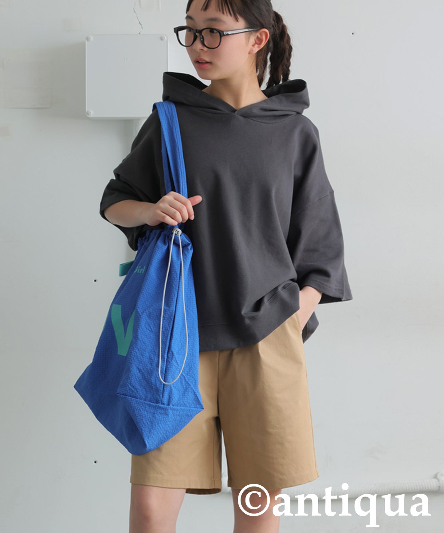 Junior 100% Cotton Fleece Short Hoodie