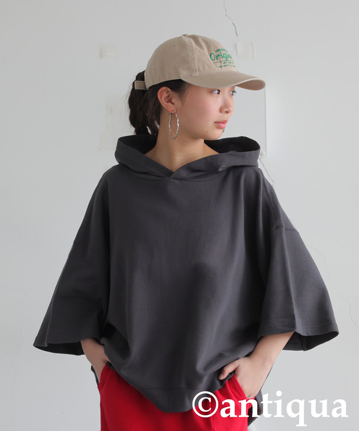 Junior 100% Cotton Fleece Short Hoodie