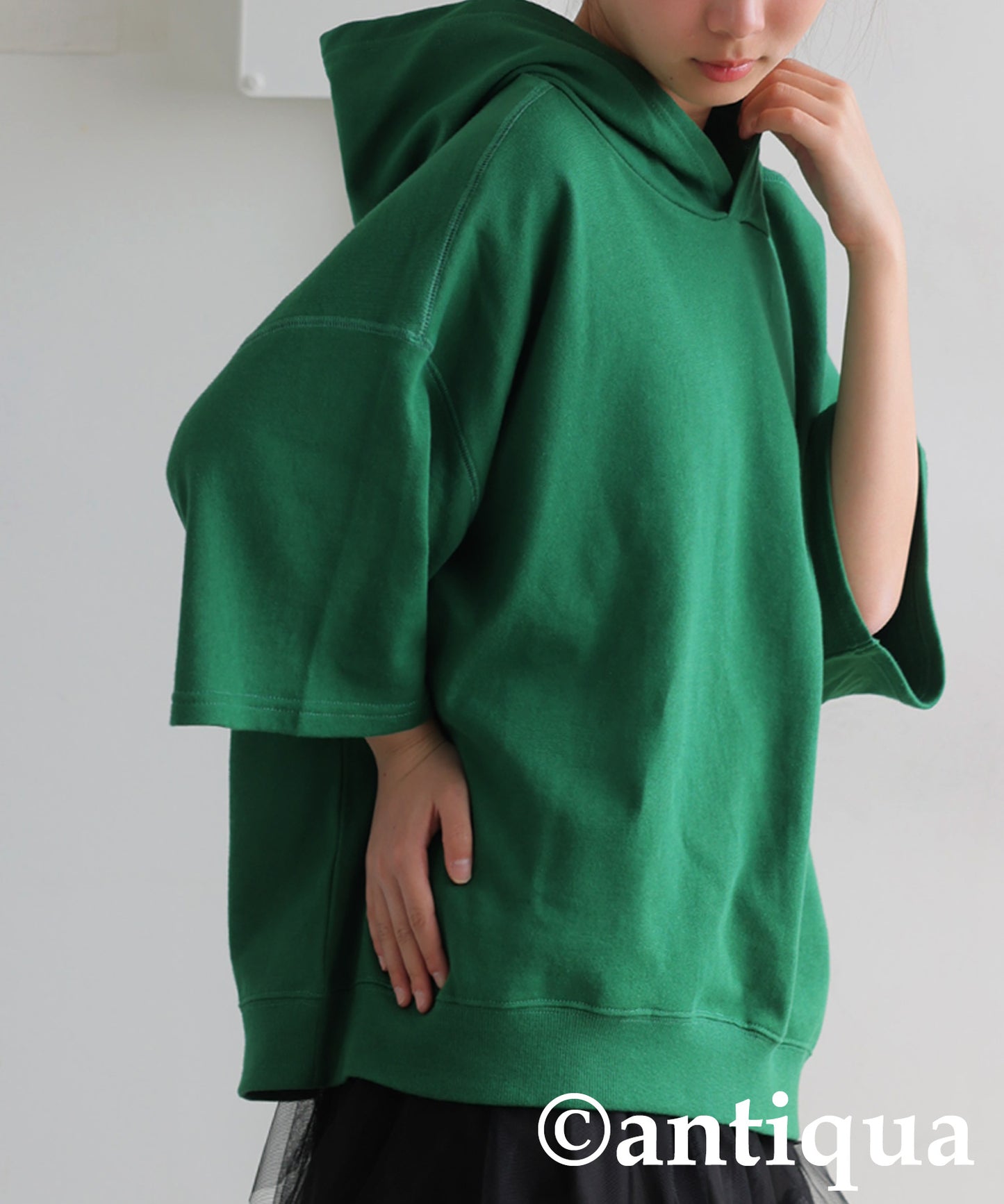 Junior 100% Cotton Fleece Short Hoodie