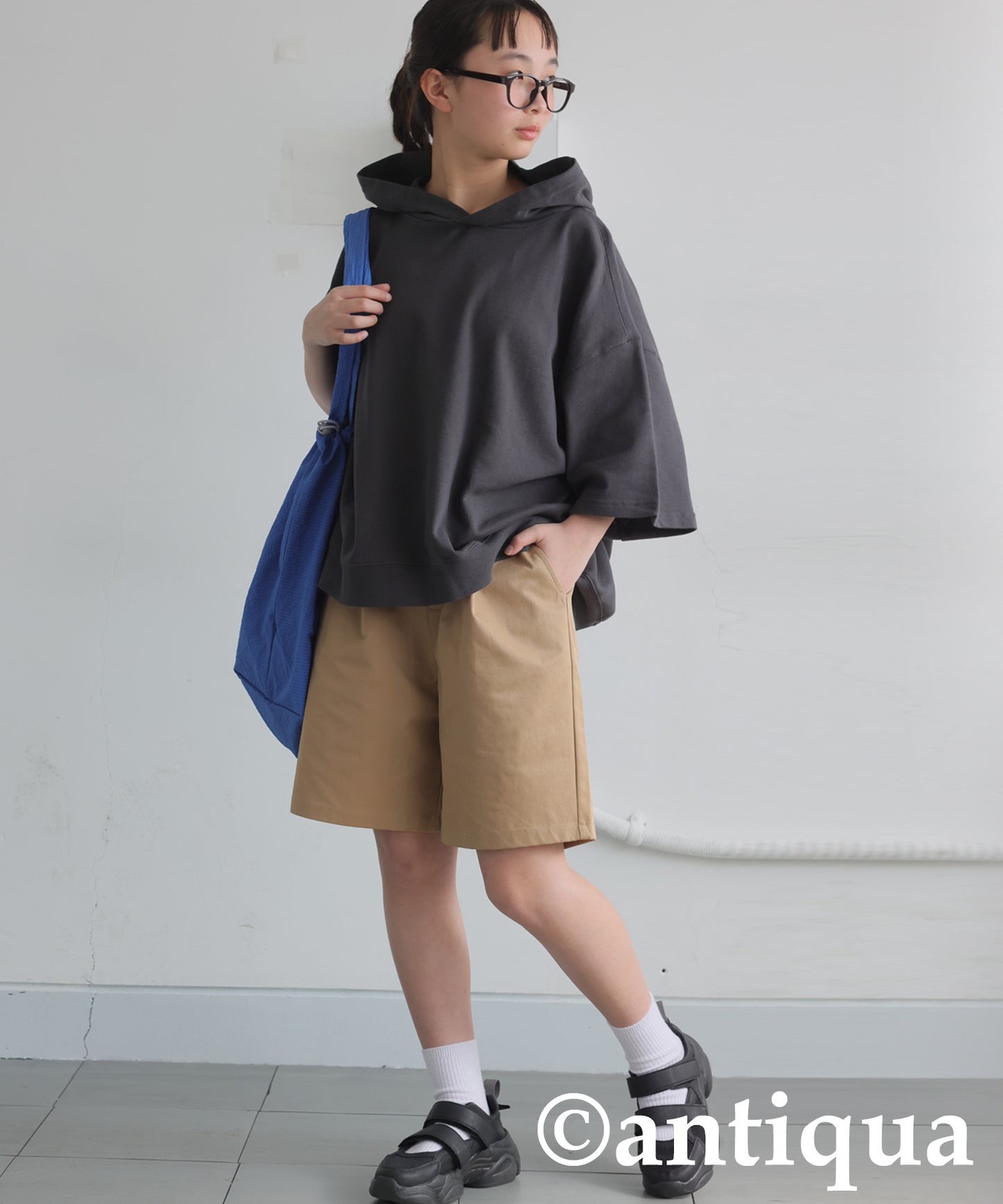 Junior 100% Cotton Fleece Short Hoodie