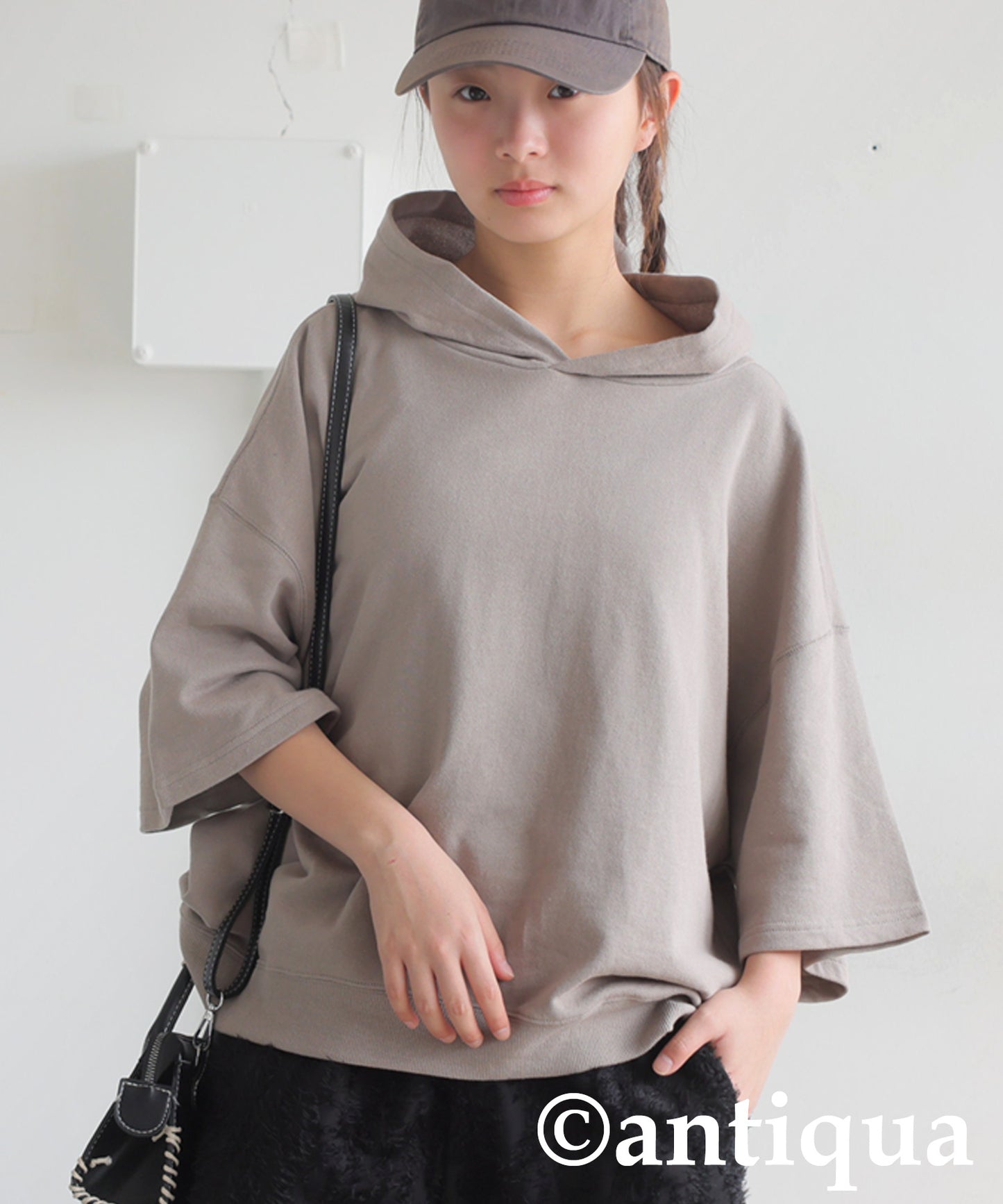 Junior 100% Cotton Fleece Short Hoodie