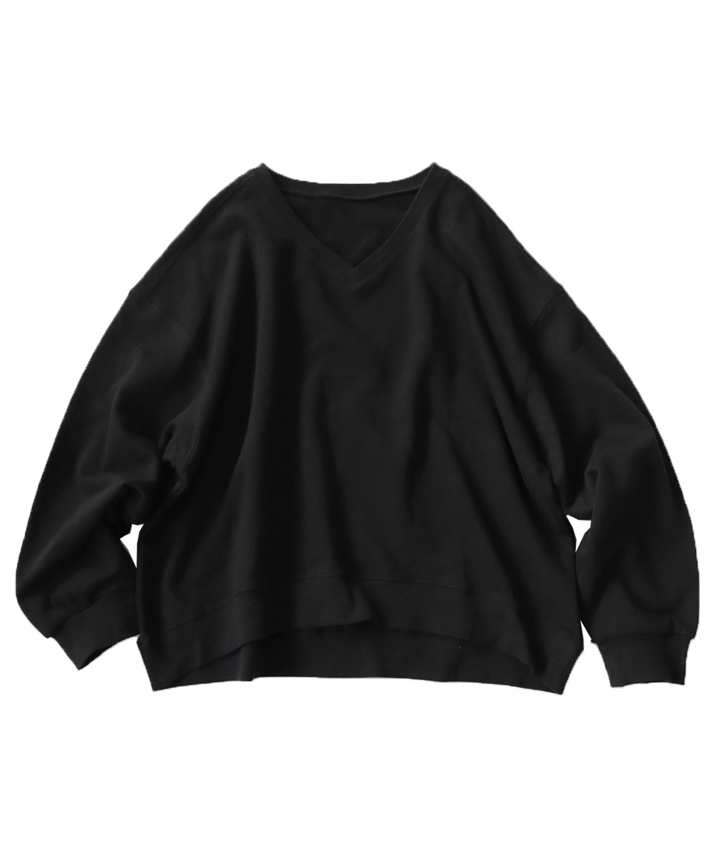 Pile Fabric V-Neck Sweatshirt Ladies