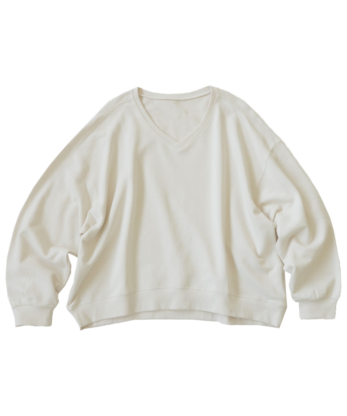 Pile Fabric V-Neck Sweatshirt Ladies