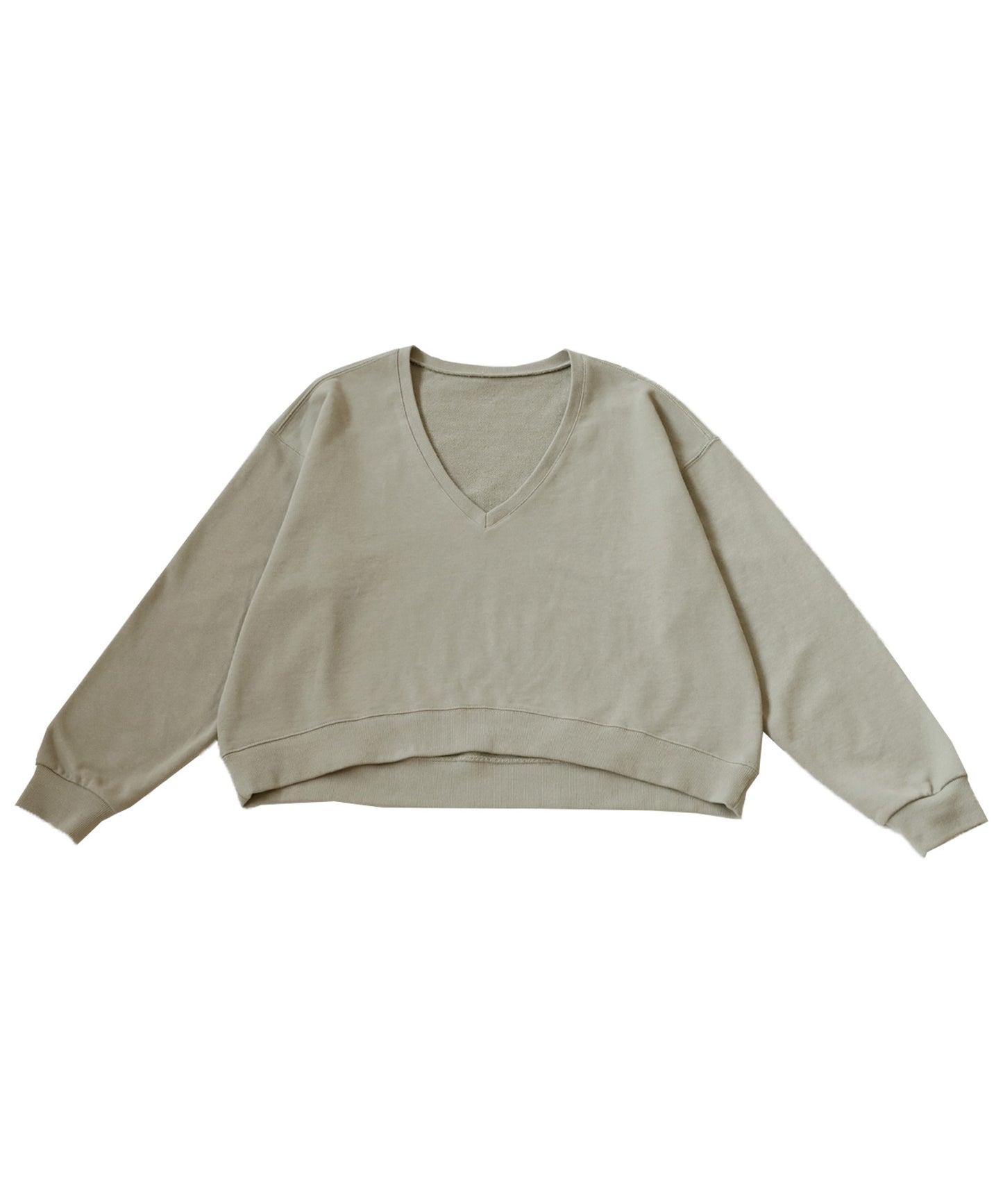 Pile Fabric V-Neck Sweatshirt Ladies