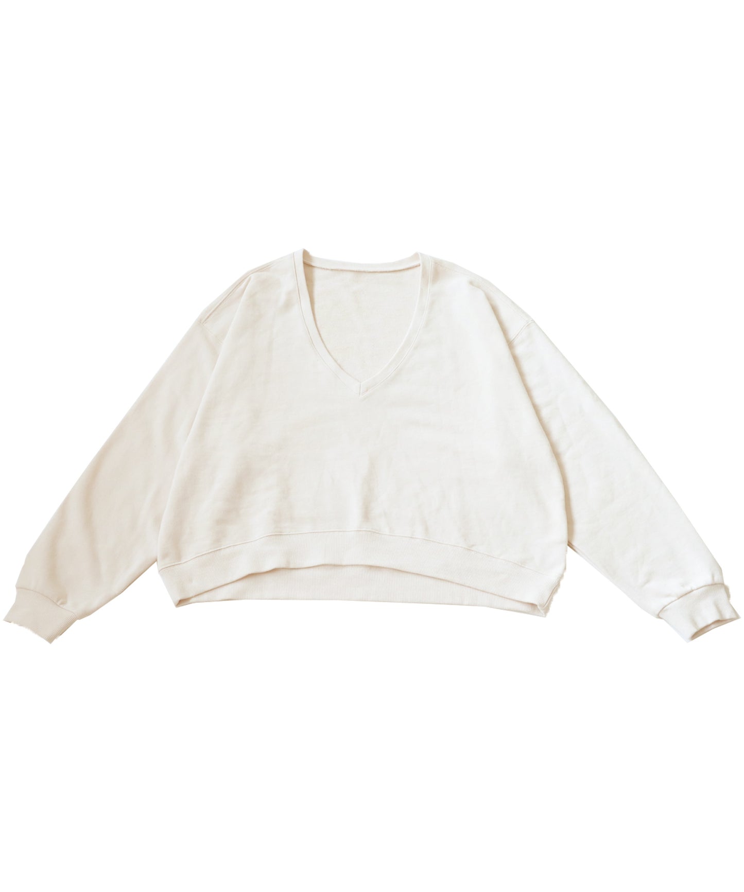 Pile Fabric V-Neck Sweatshirt Ladies