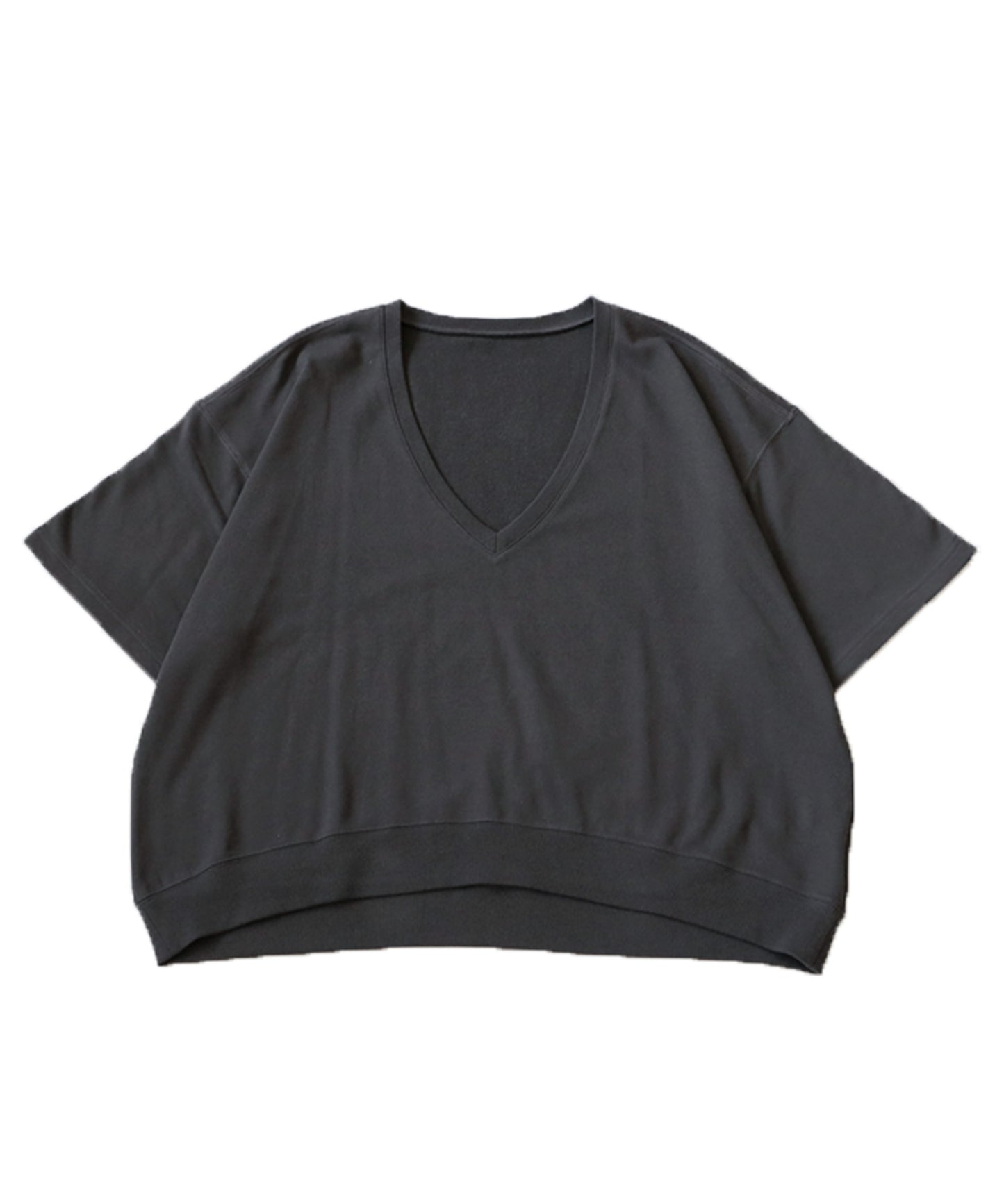 Pile fabric Short Sleeve sweatshirt Ladies