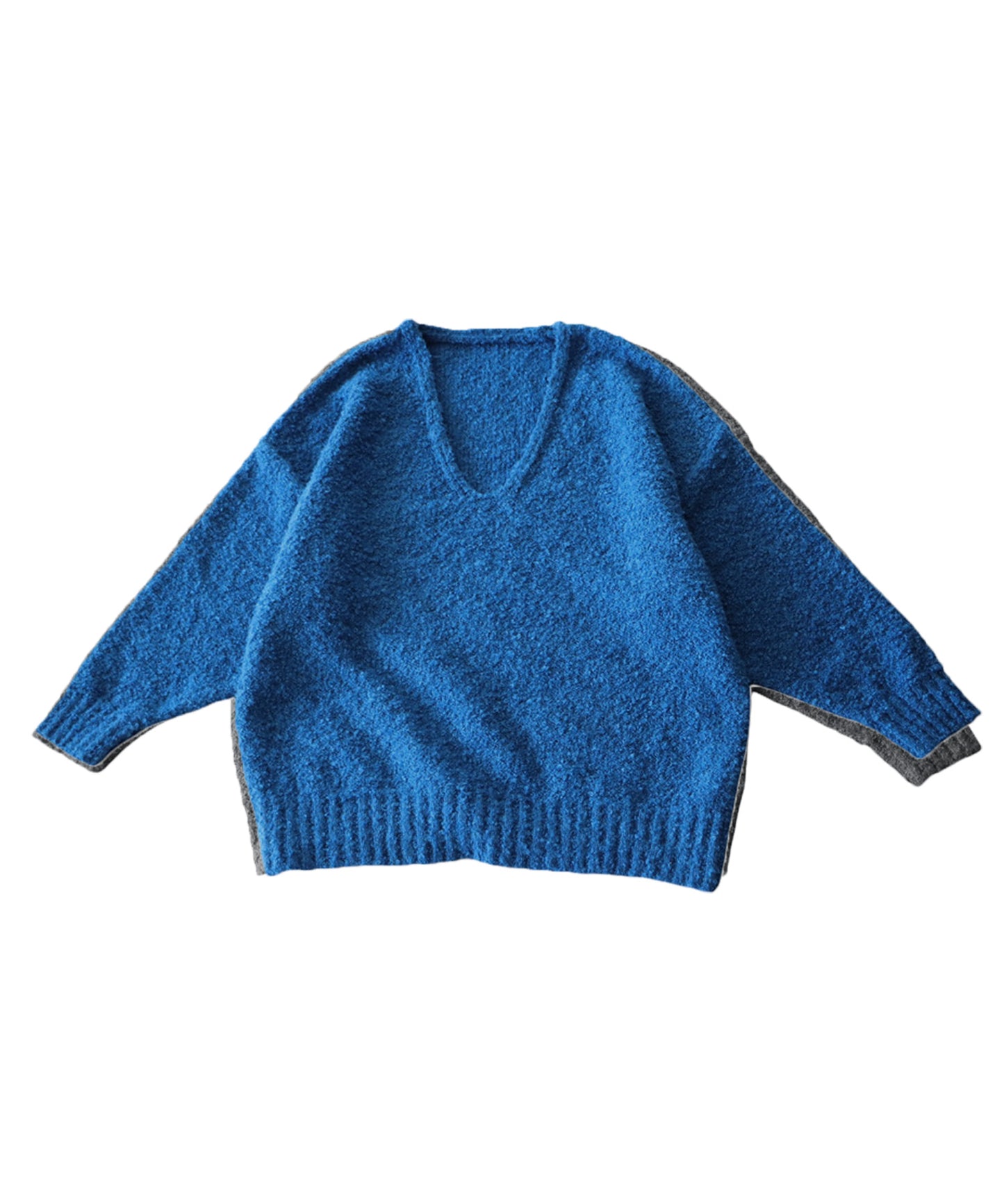 Bouclé V-Neck Knit Ladies