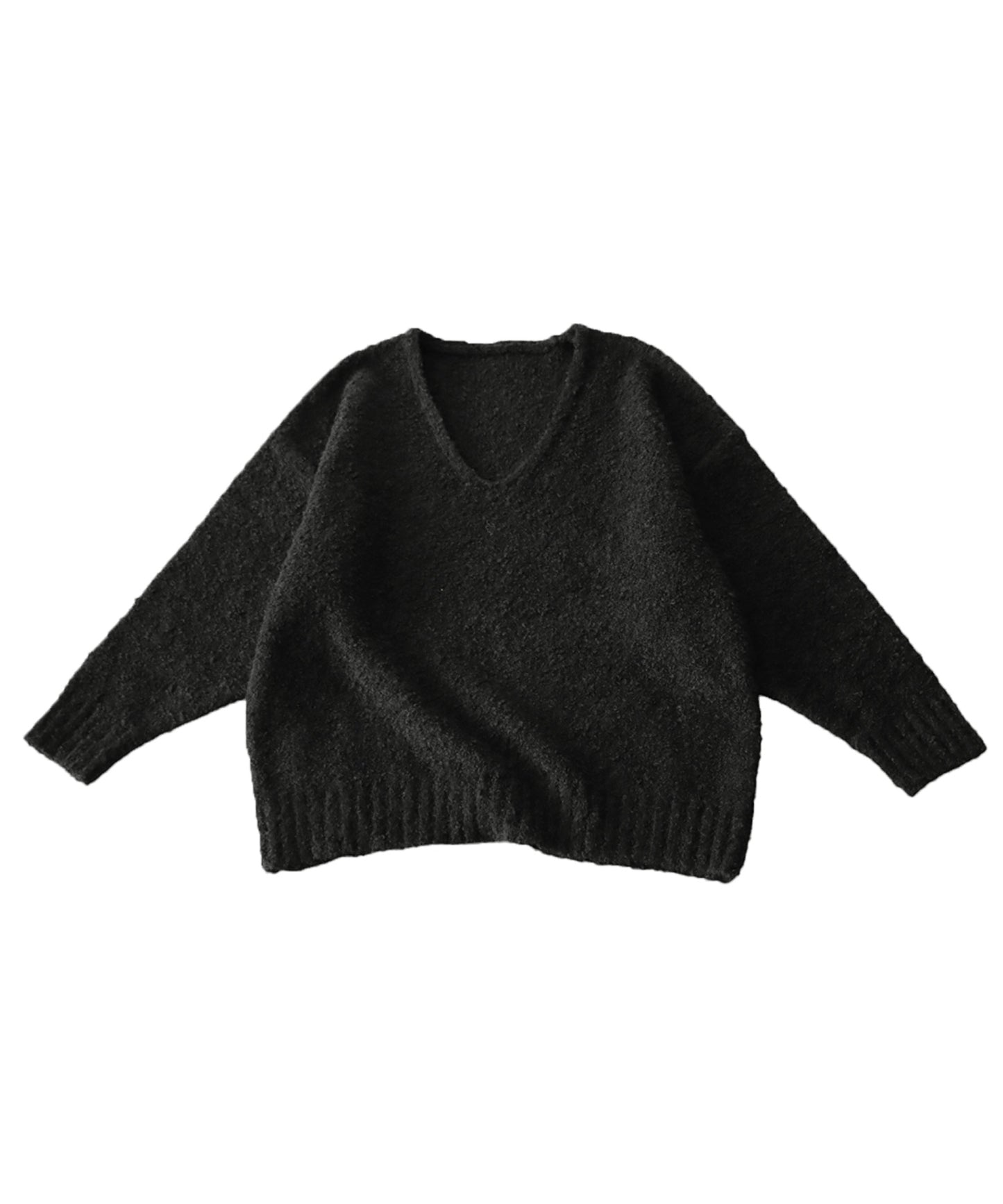 Bouclé V-Neck Knit Ladies