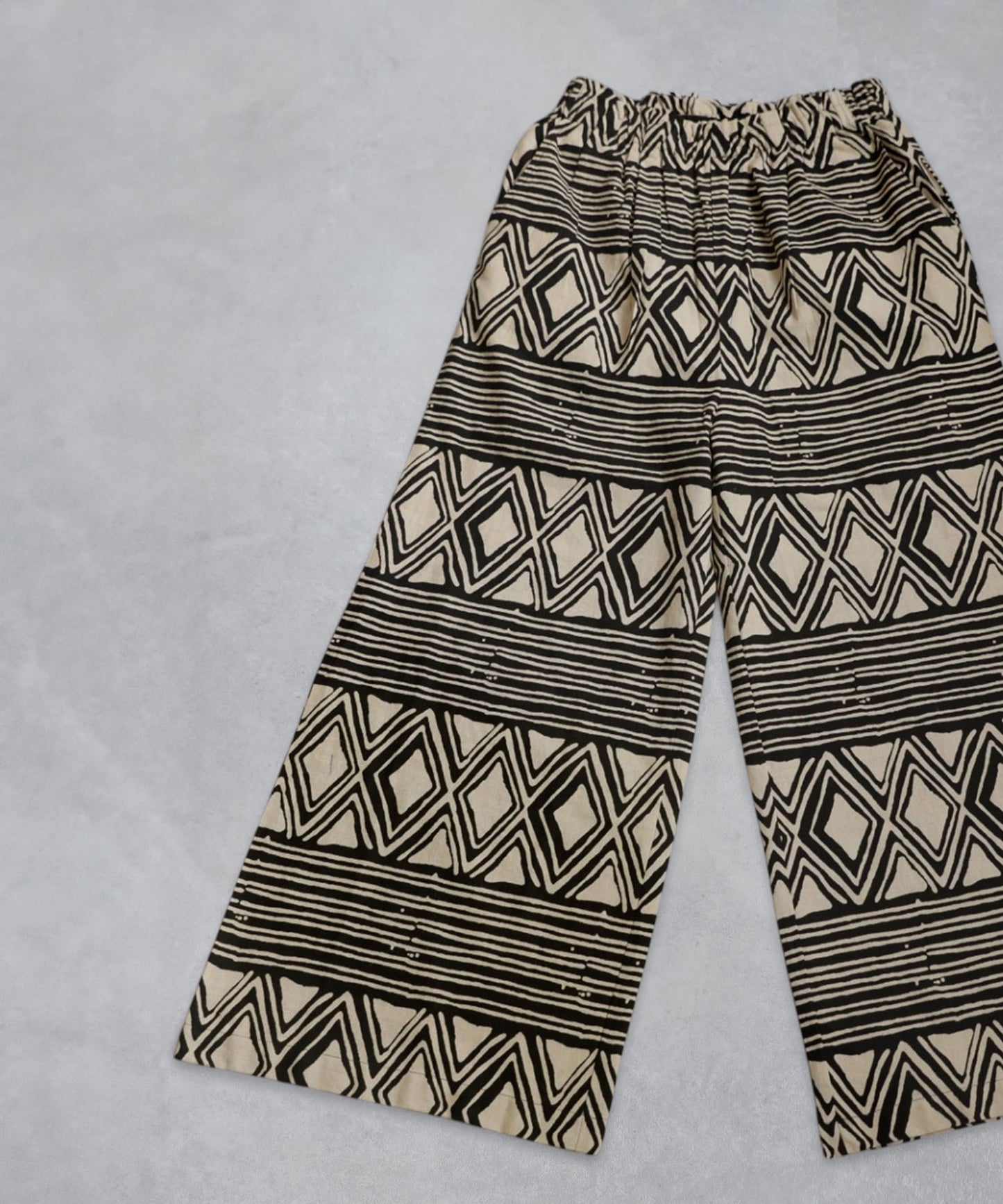 Indian Cotton Ethnic Pattern Wide Pants Ladies