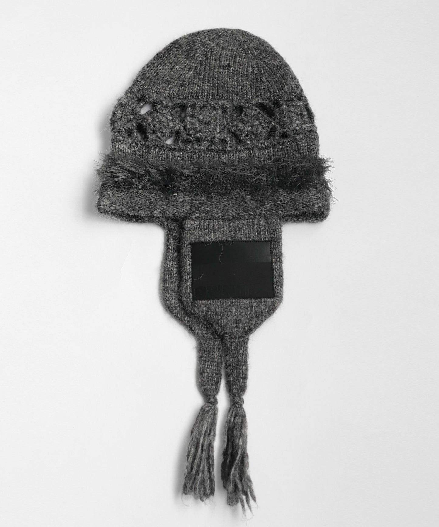 Knit Cap With Patch Unisex