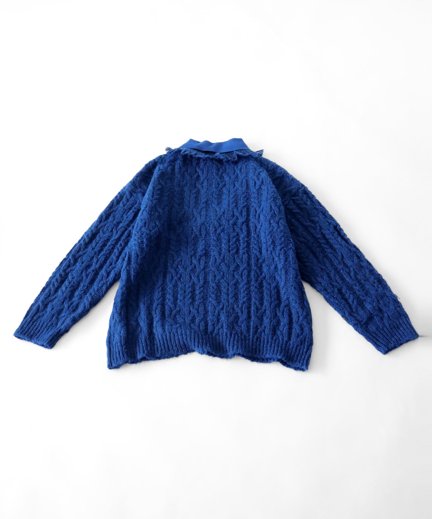 Layered Fringe Knit Shirt Unisex