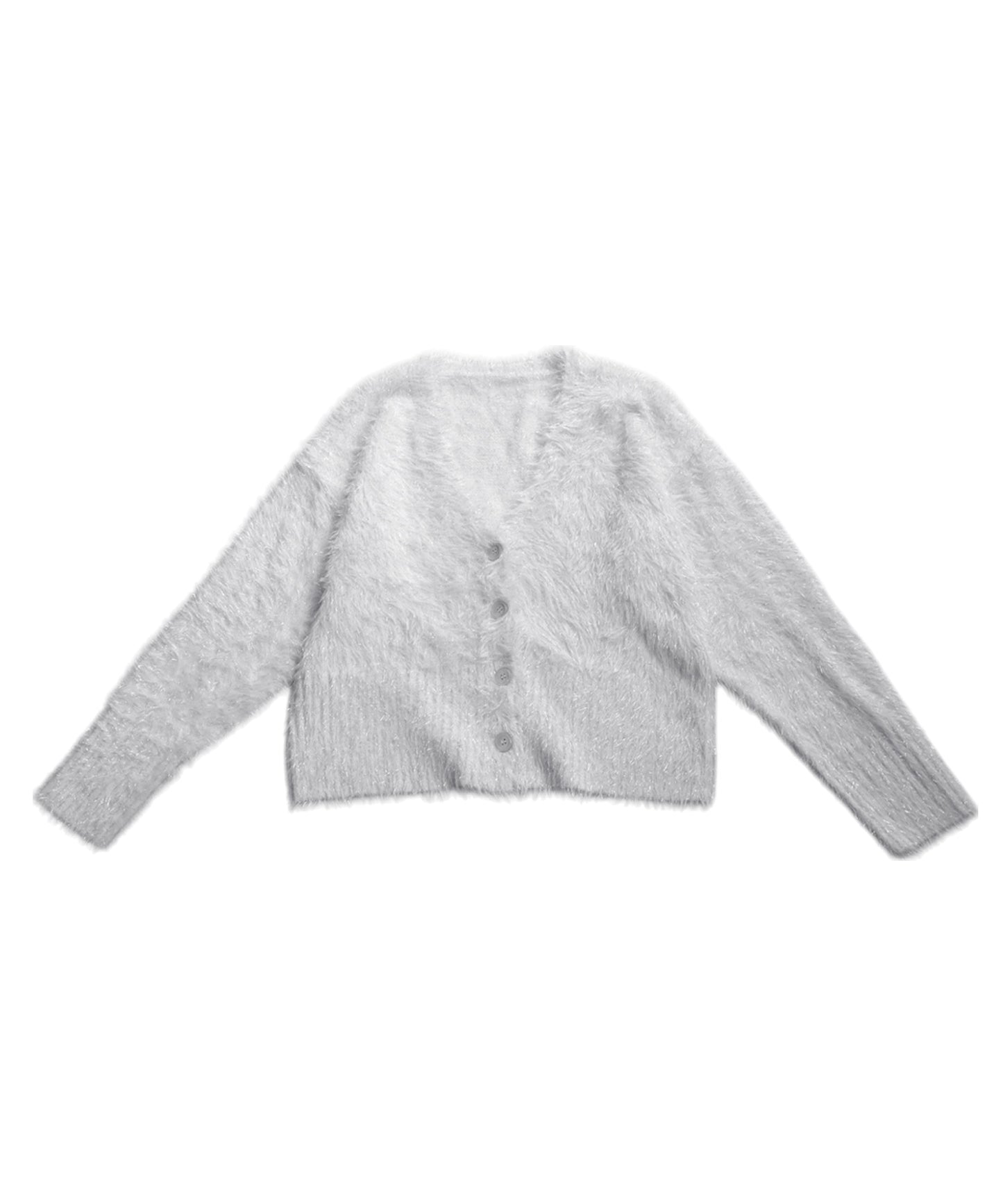 Glitter Shaggy Knit Cardigan Ladies
