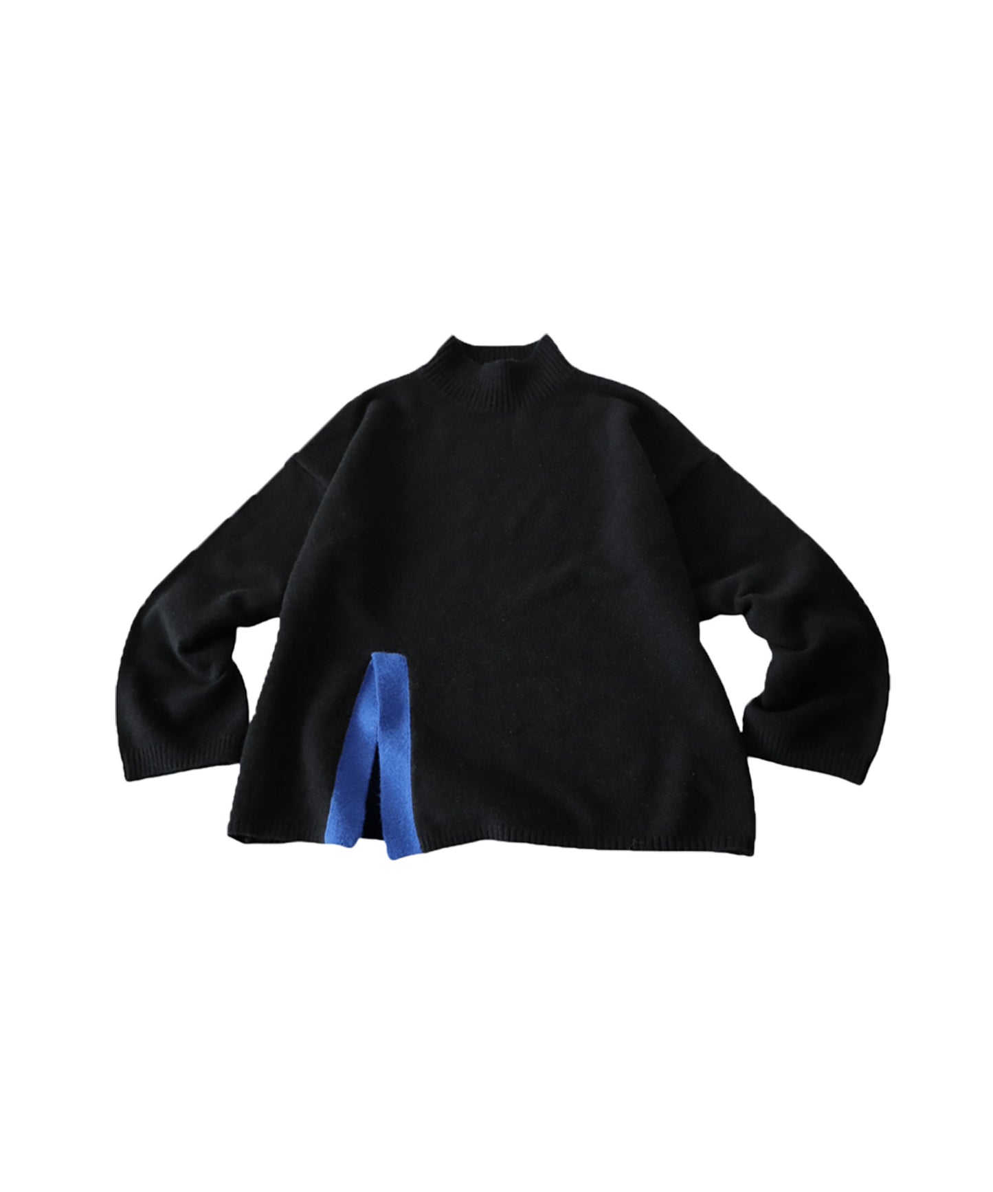 High Neck Slit Knit Ladies