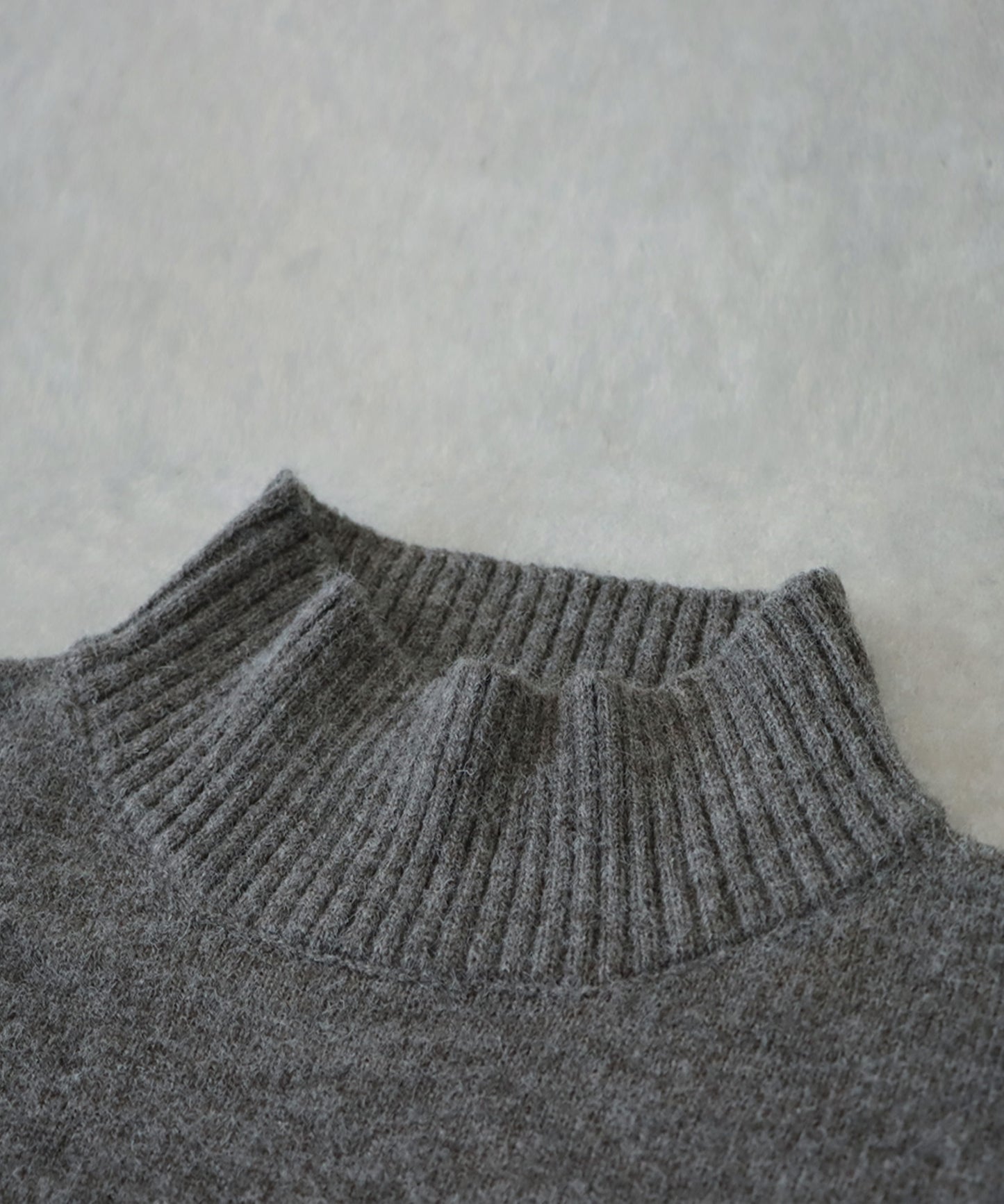 High Neck Slit Knit Ladies