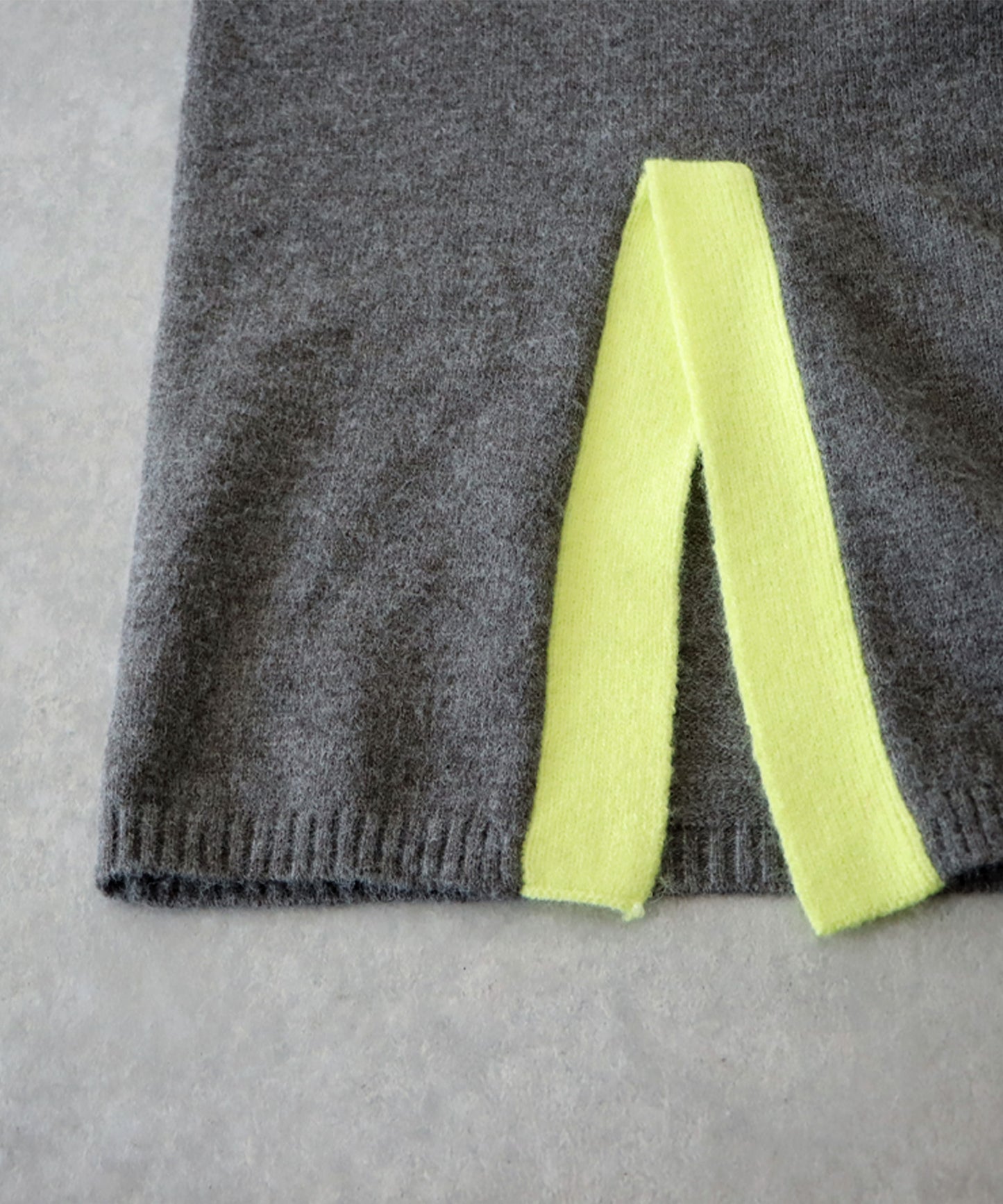 High Neck Slit Knit Ladies