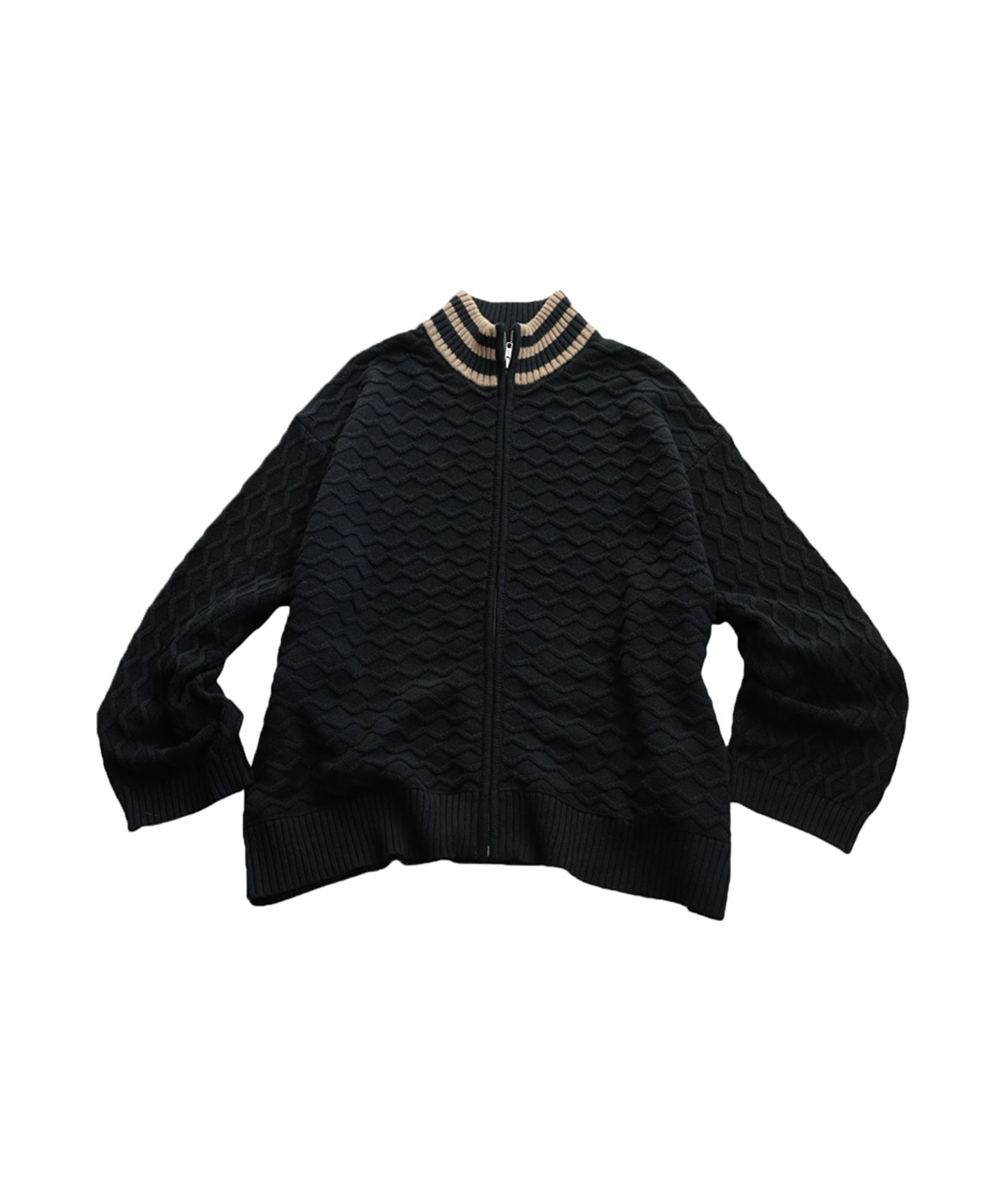 Aran Pattern Knit Cardigan Ladies