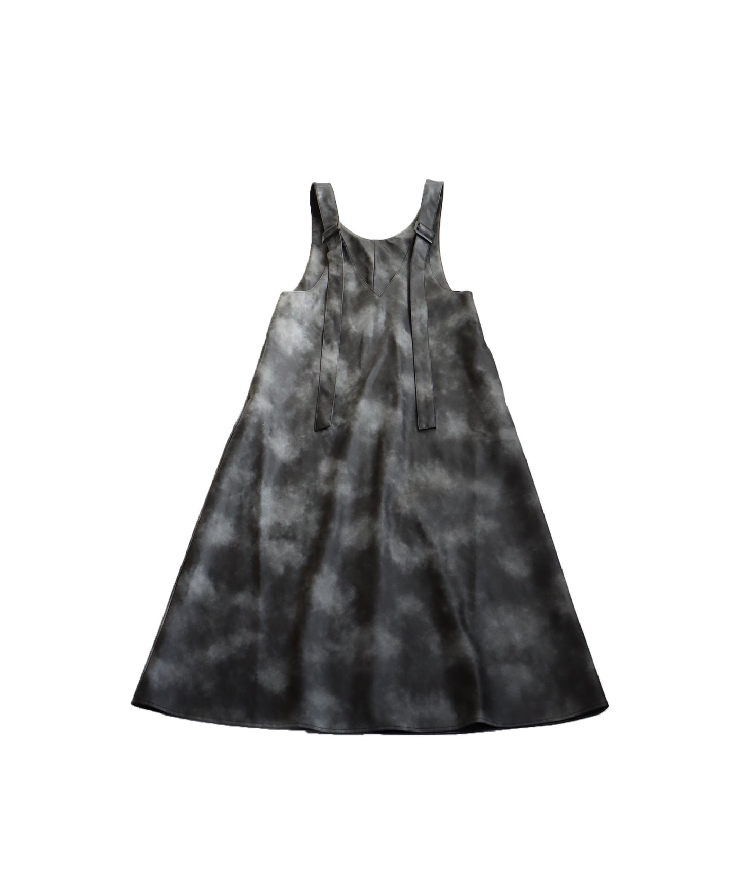 Tie Dye Pattern Leather Dress Ladies