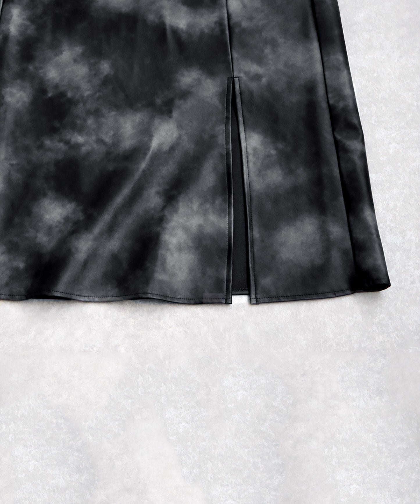 Tie Dye Pattern Leather Skirt Ladies