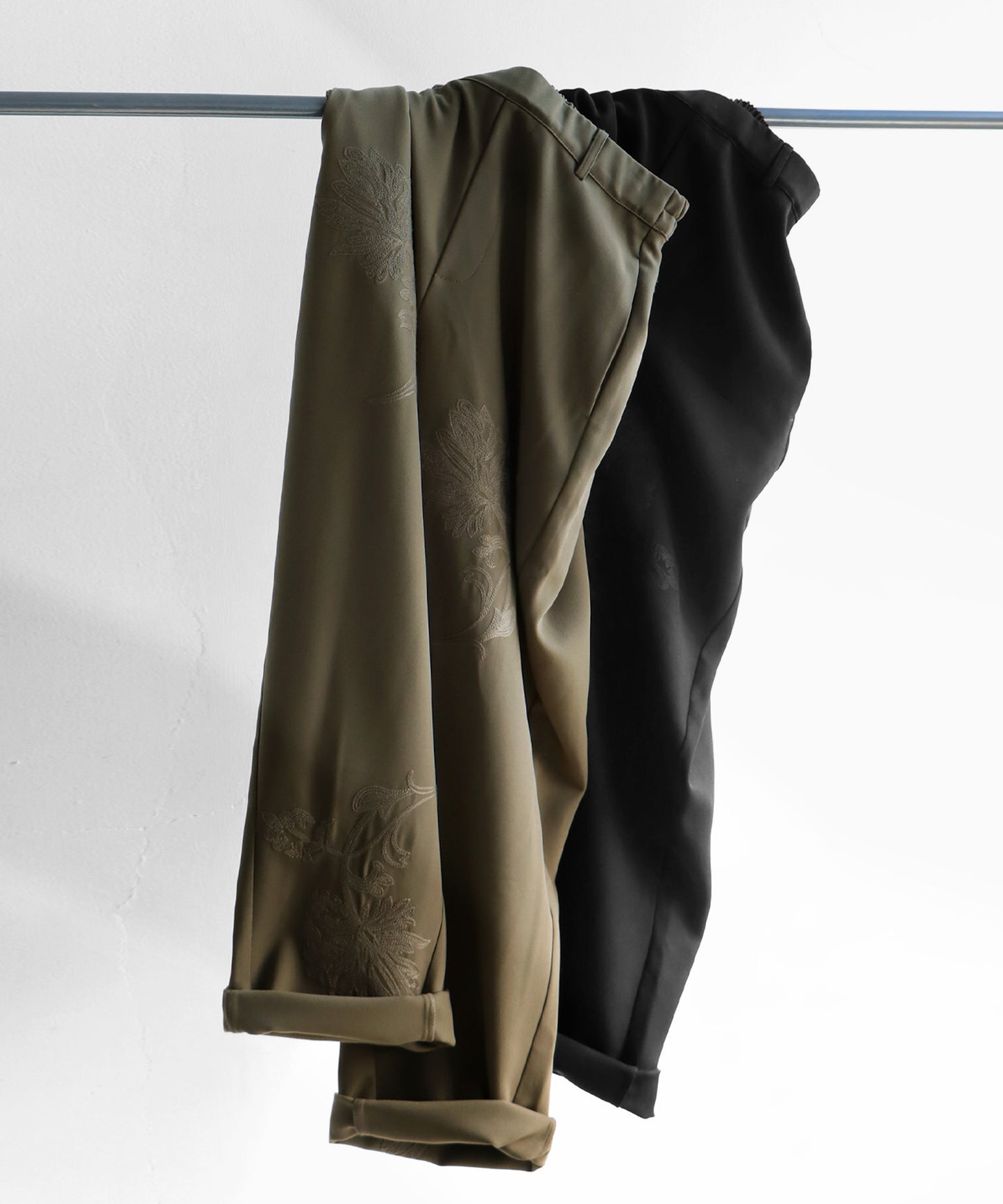 Embroidered Tapered Pants Men's