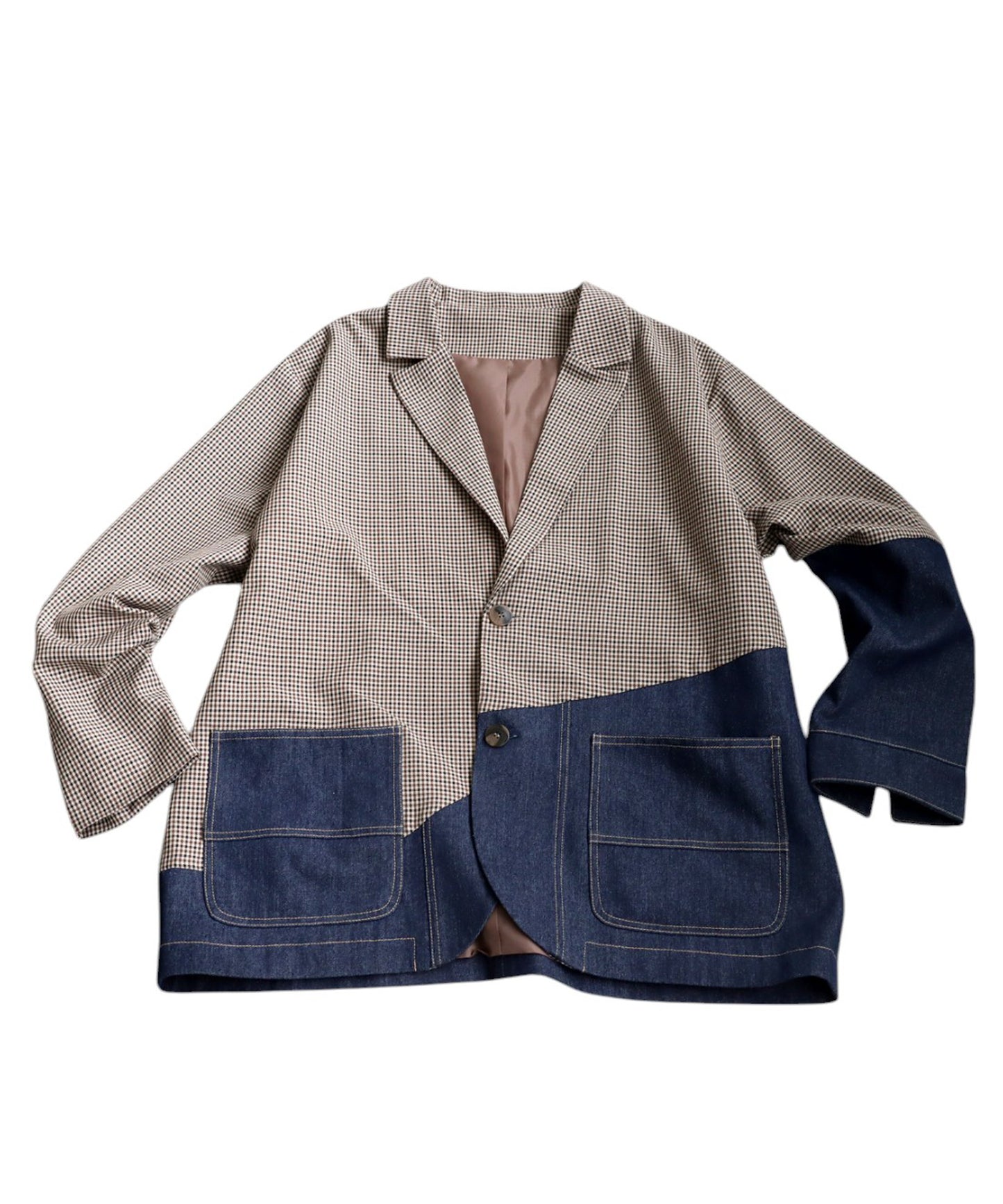 Denim Switching Jacket Men's