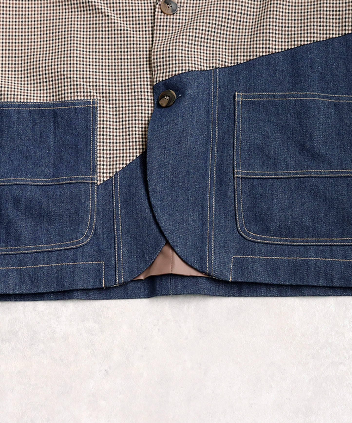 Denim Switching Jacket Men's